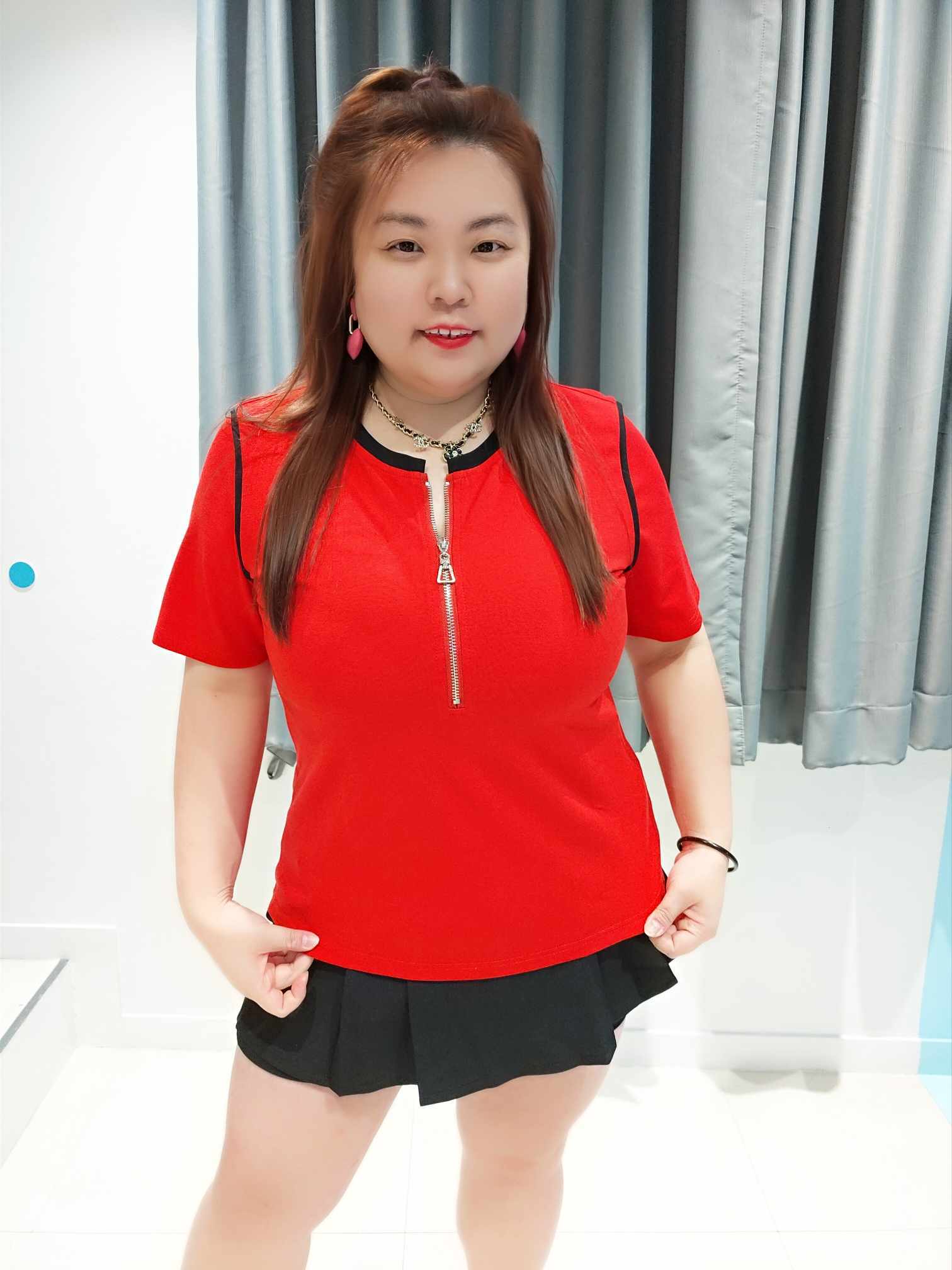 ENF11 E181601 前拉链滚边设计上衣