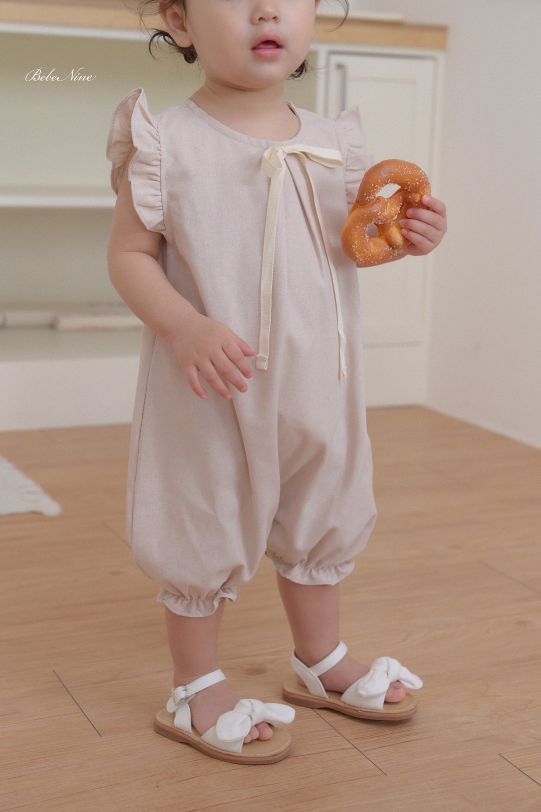 ☀️預訂 韓國直送☀️🇰🇷Bebenine兩色絲帶荷葉邊背心連身服