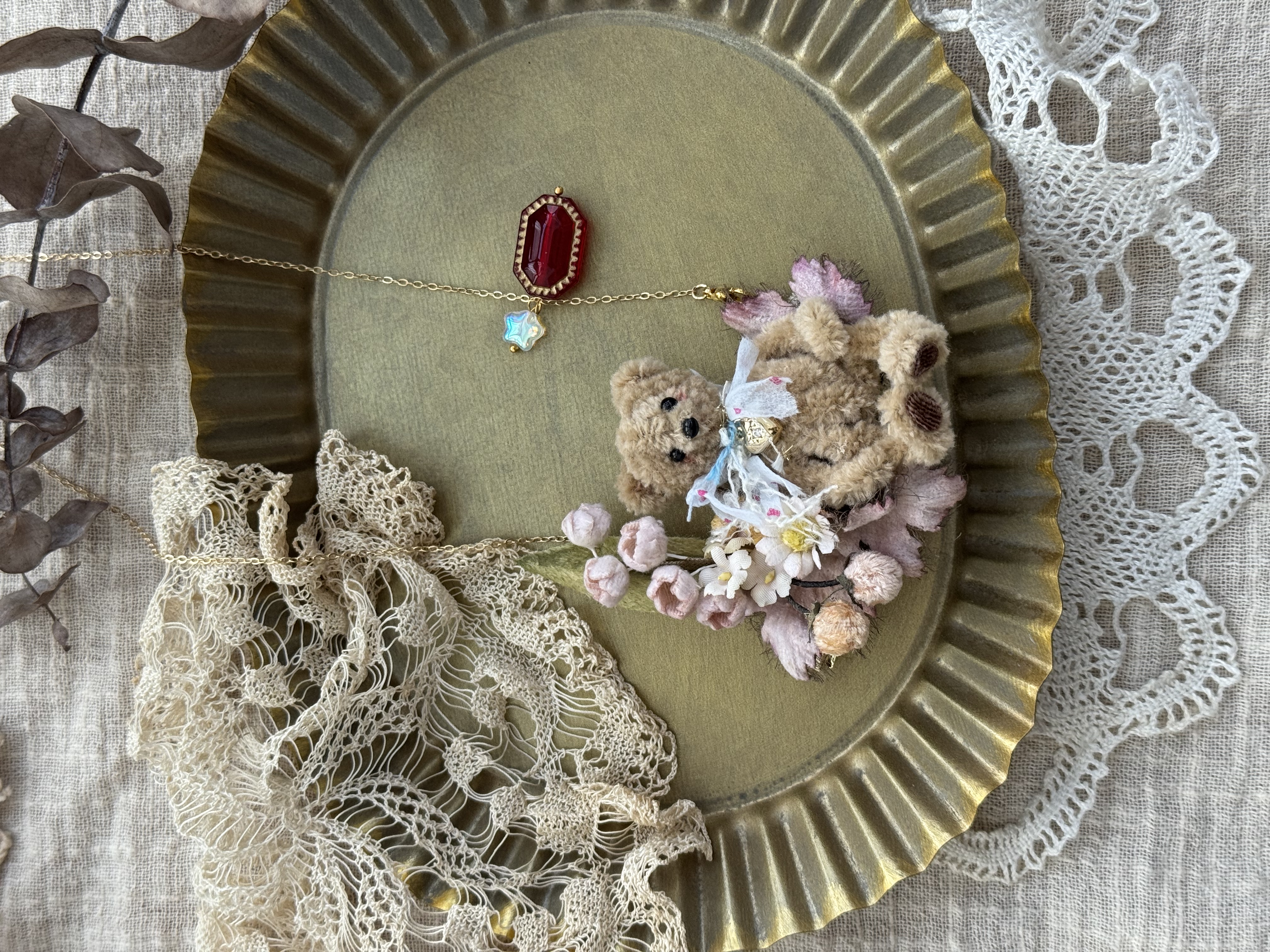 Lilly Bloom x Miss Summer 布花小熊多用途飾品