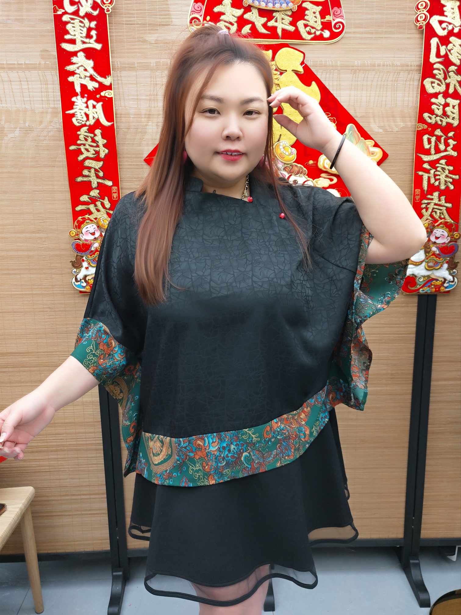 DDG11 新中式印花设计上衣