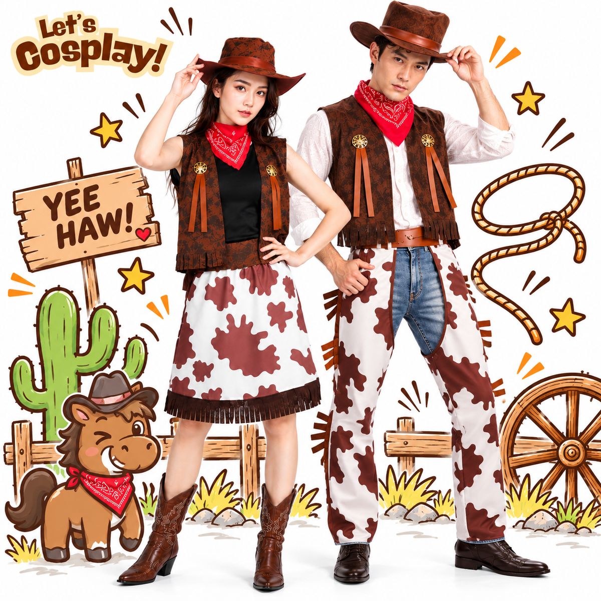 西部牛仔家庭親子角色扮演配搭｜Family Matching Cowboy Costume 香港現貨