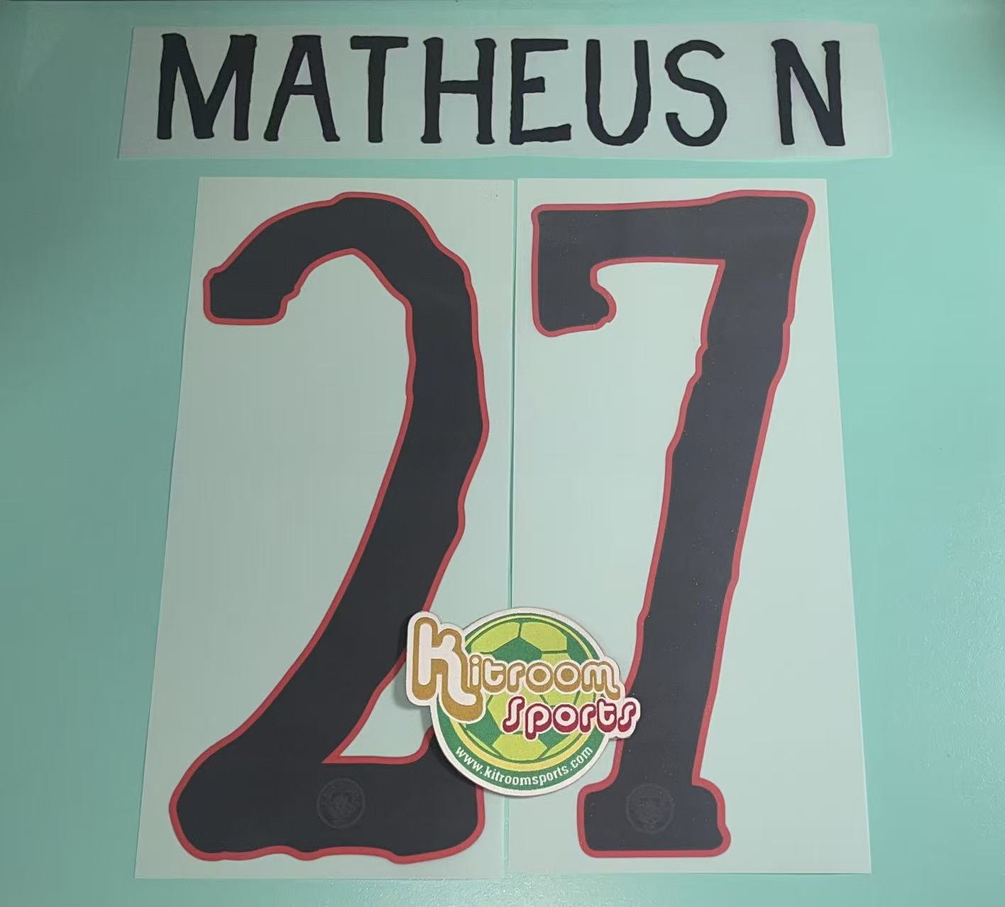2025-26 Manchester City Away CWC Nameset #27 MATHEUS N