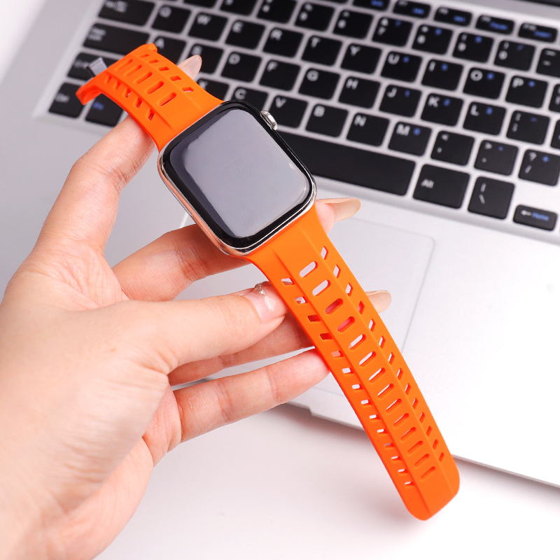 智能手錶帶 鯊魚矽膠錶帶