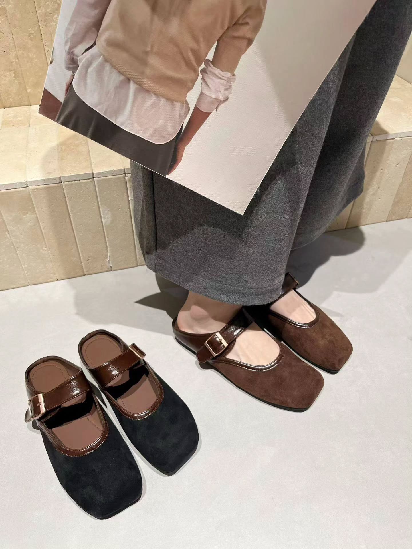 2583-3 复古气质半包鞋 🇨🇳