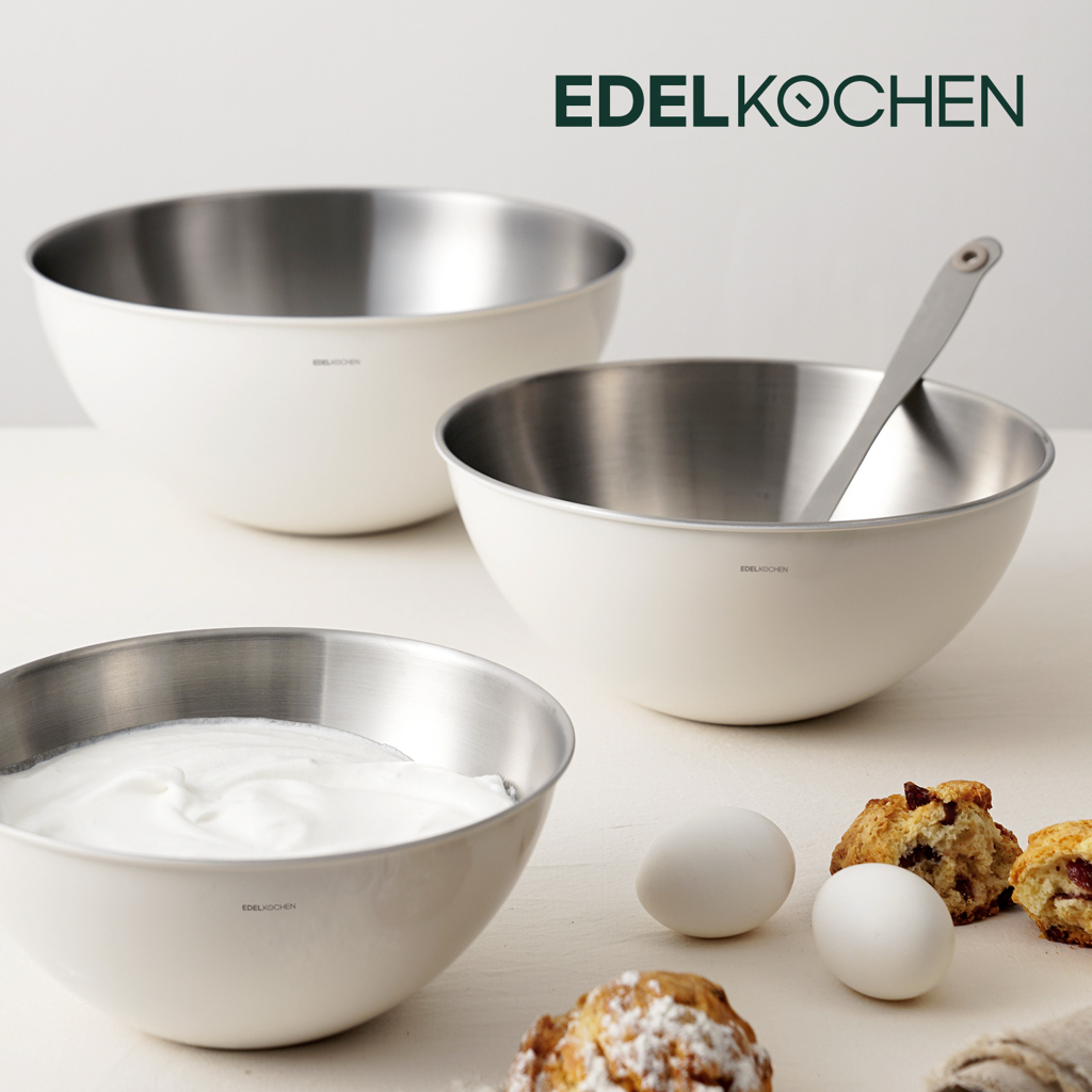 Edelkochen 不鏽鋼彩色攪拌碗 3件套裝