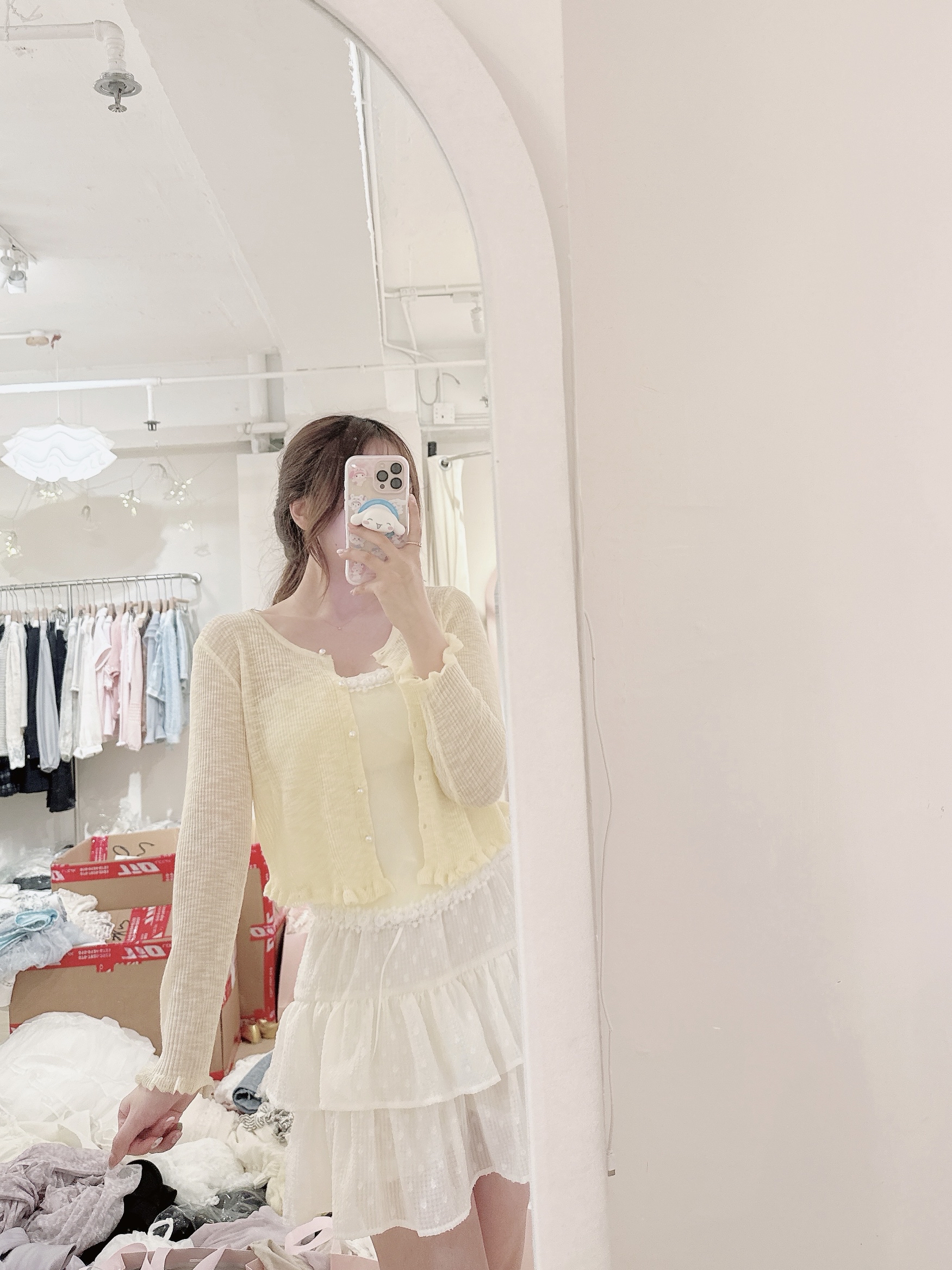 Delicate Rose Lace Bra Top & Cardigan Set