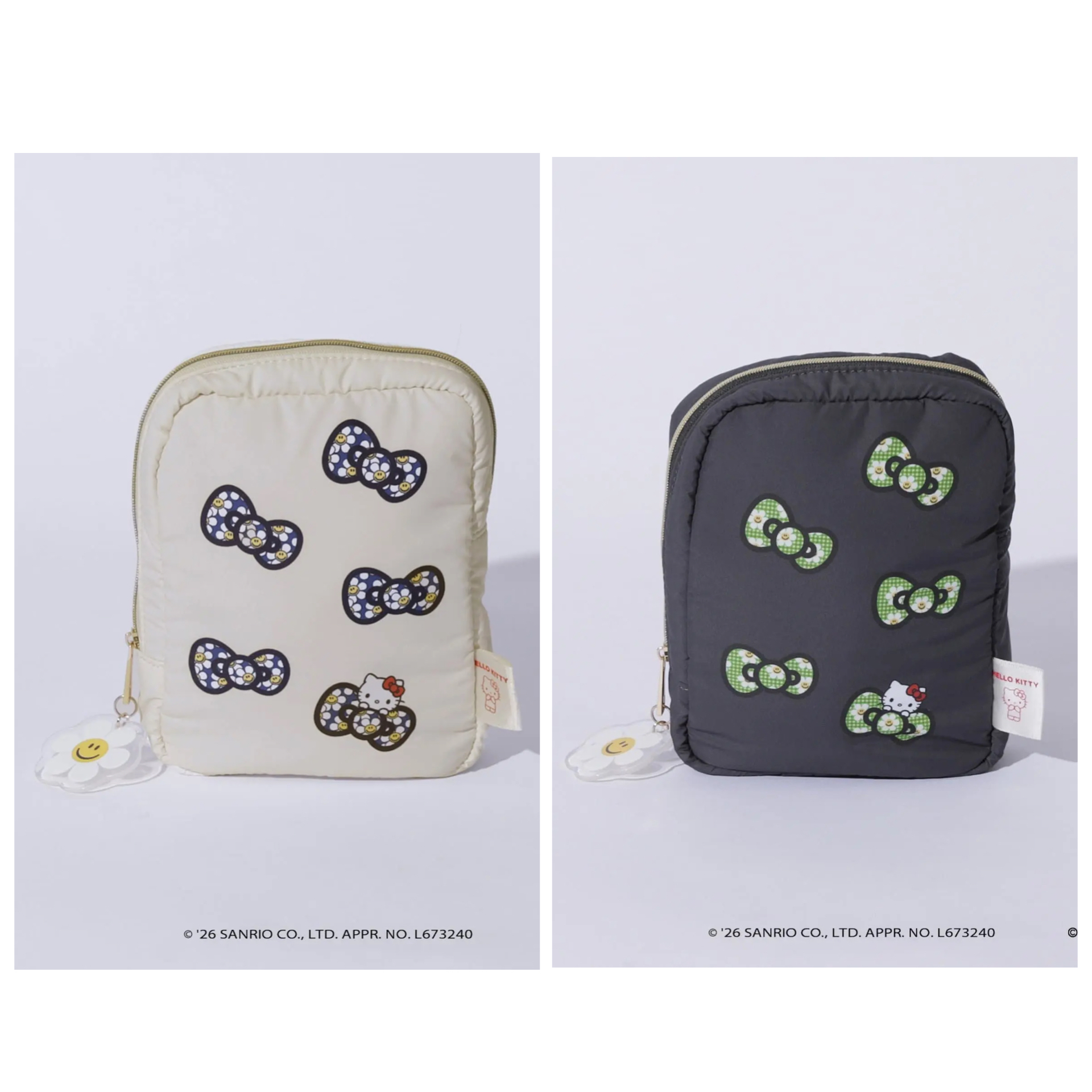 日本預訂📍日本Sanrio x Wiggle Wiggle系列 - Kitty蝴蝶結圖案拉鏈袋 不包郵 2026年11月下旬出貨