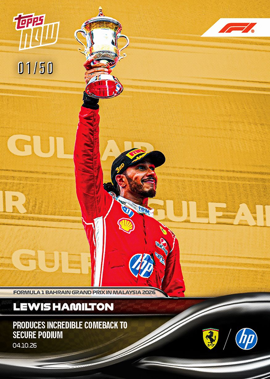 Lewis Hamilton - 2026 F1 Topps NOW® #65 Bahrain GP in Malaysia 逆轉登台卡【團購】