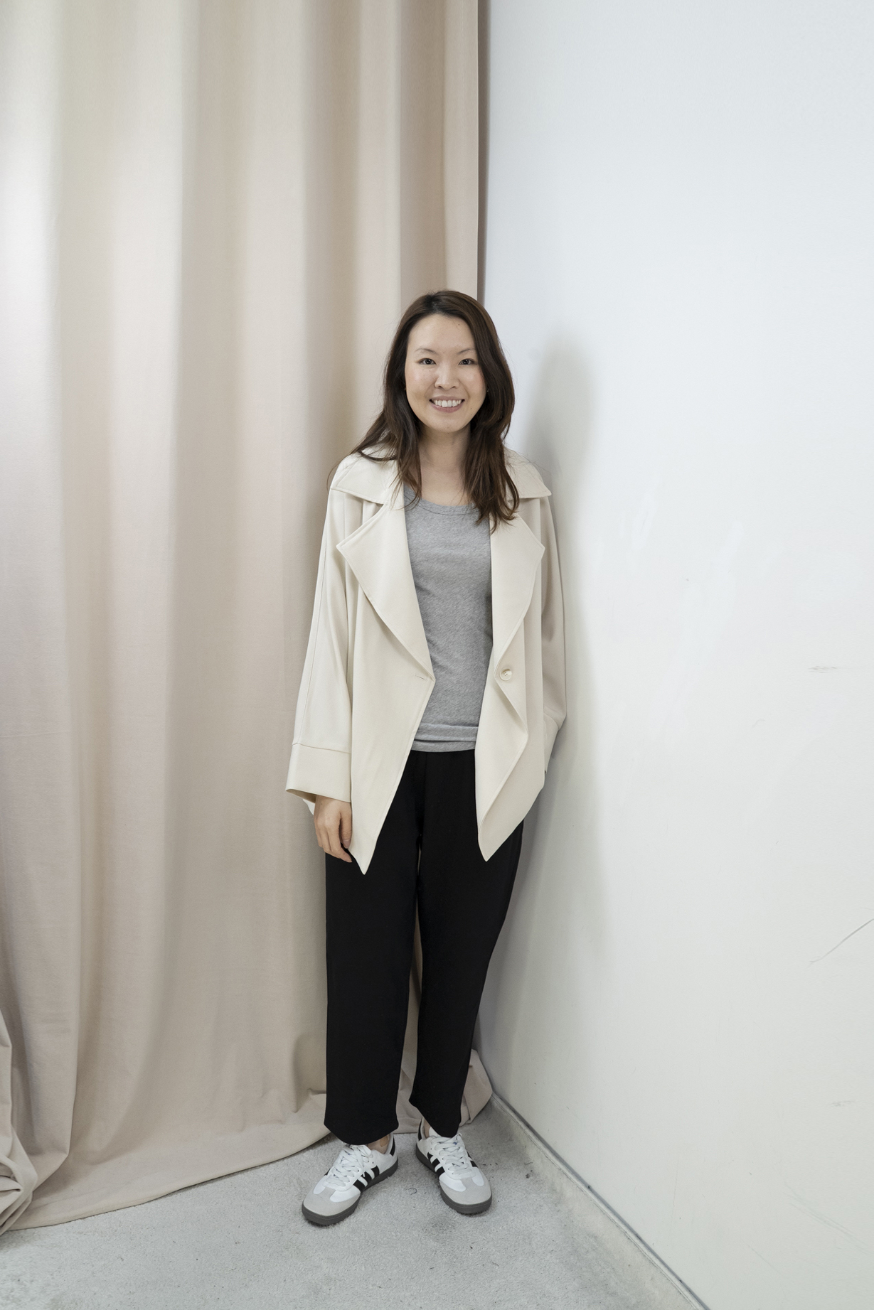 推薦！Smart Causal 必備大翻領西外（米杏色）