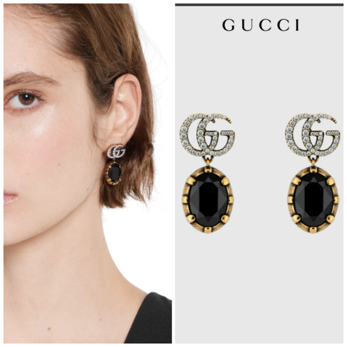 GUCCI GG Marmont crystal earrings