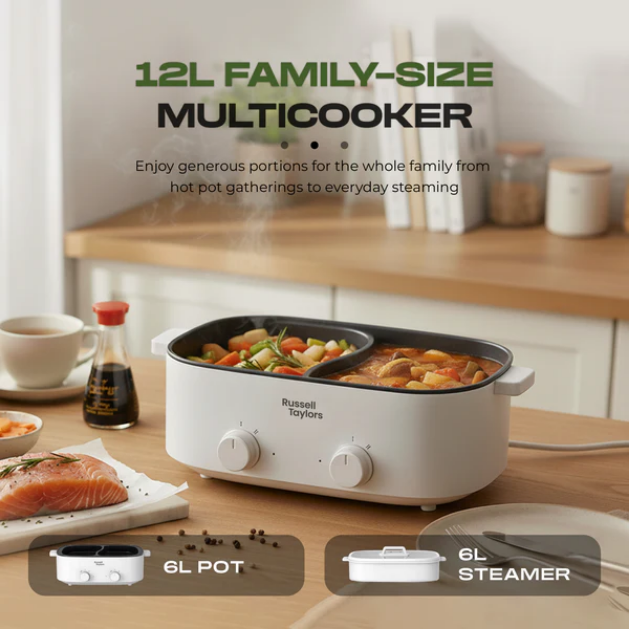 Russell Taylors 12L Steamer & Hotpot (MC32)