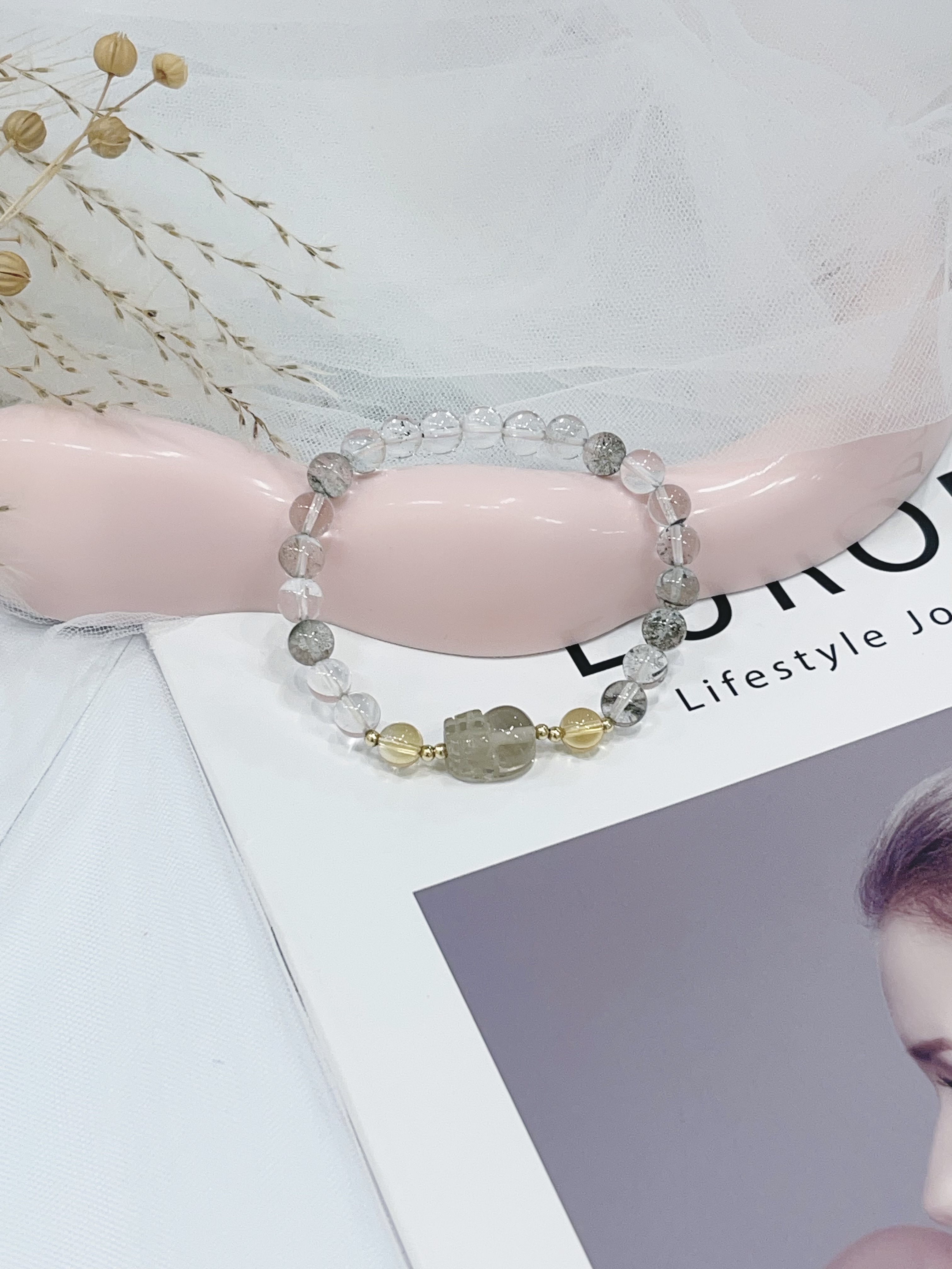 🪙 貔貅 × 绿幽灵 × 黄水晶手串 Pixiu & Green Phantom Quartz & Citrine | 6mm