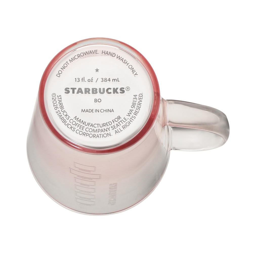《日本🇯🇵 STARBUCKS 2026 Feel the Breeze 限定系列》耐熱粉紅漸層玻璃杯 384ml