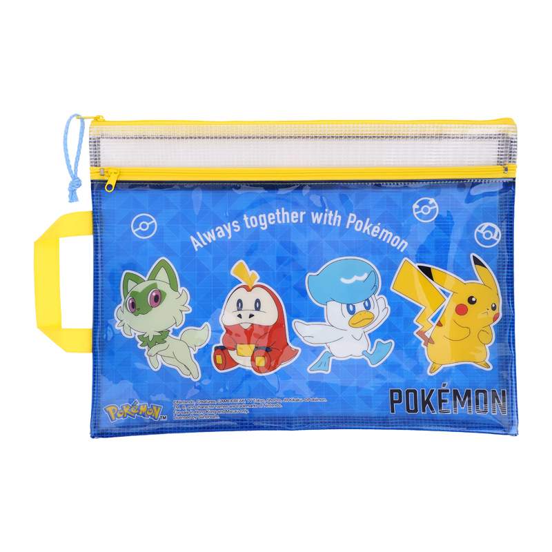 Pokemon A4 PVC Mesh Bag W/ Double Zipper 文件袋