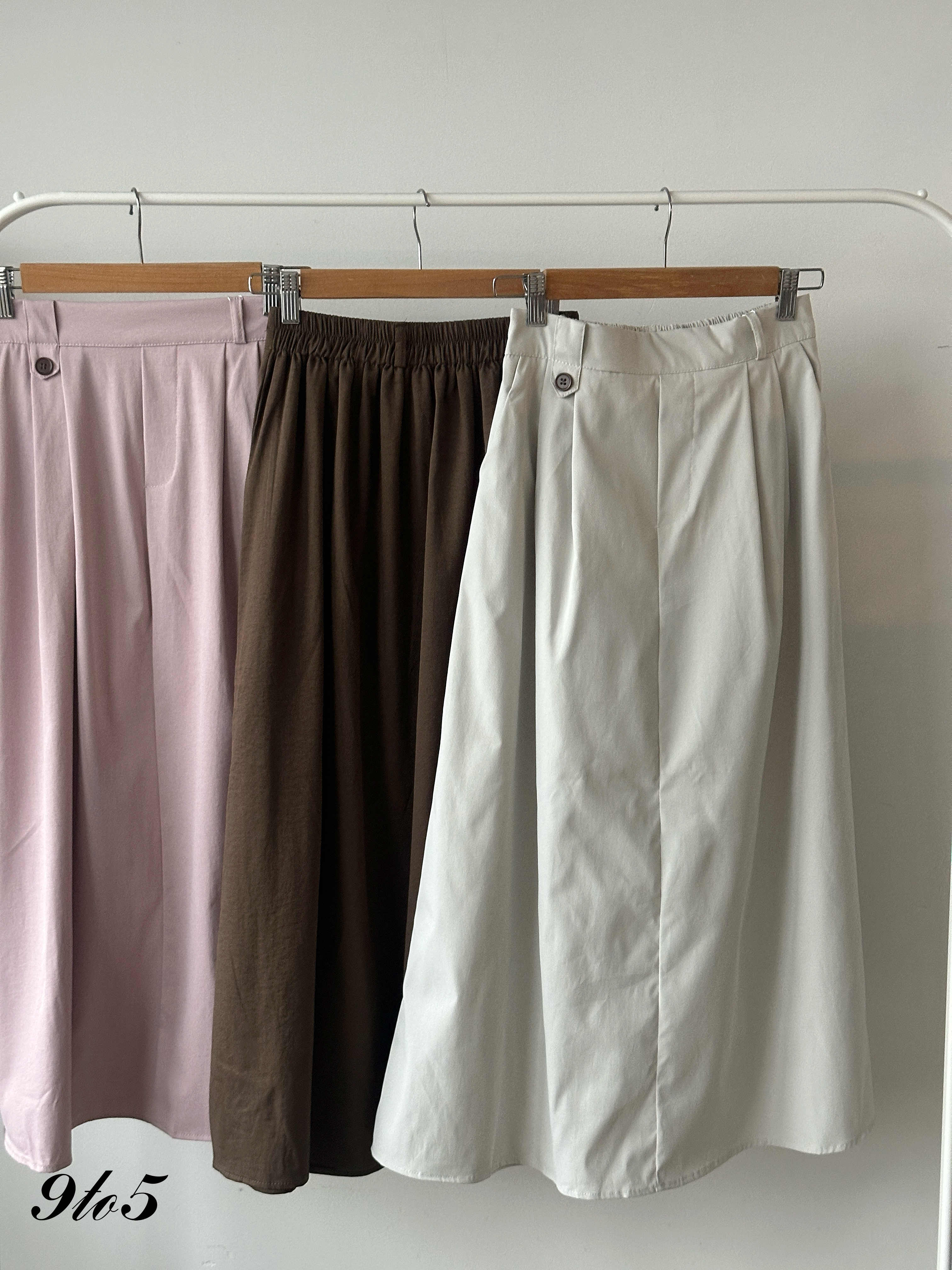 S1882 A Line Long Skirt - 3 Colors 