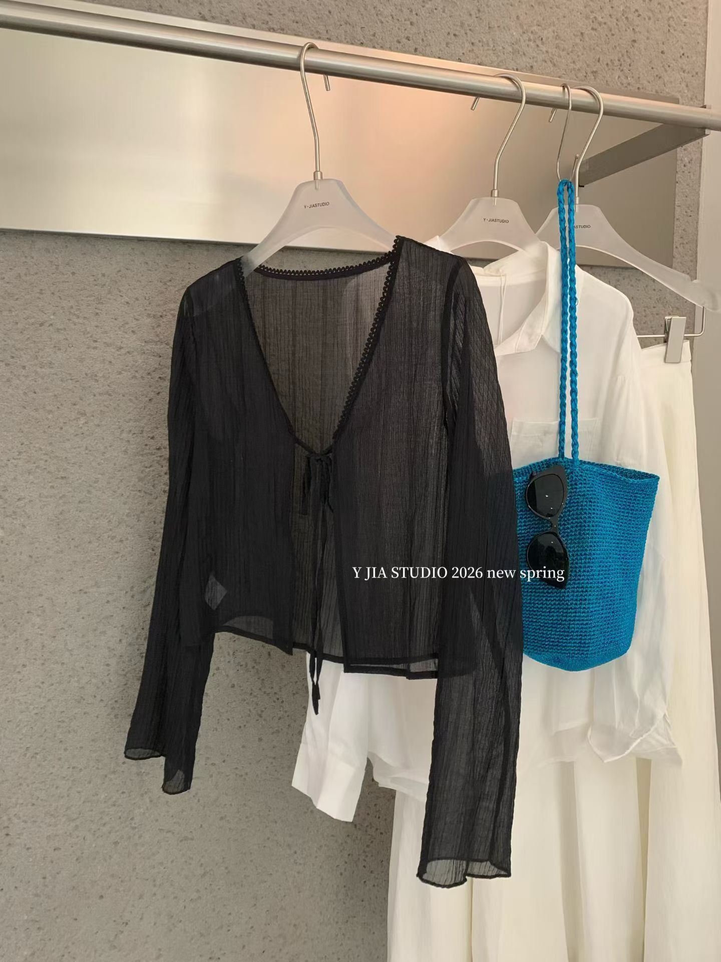 1772 Muse's Realm of Muses Two-Piece set 缪斯之境蓝条纹花苞裙套装 