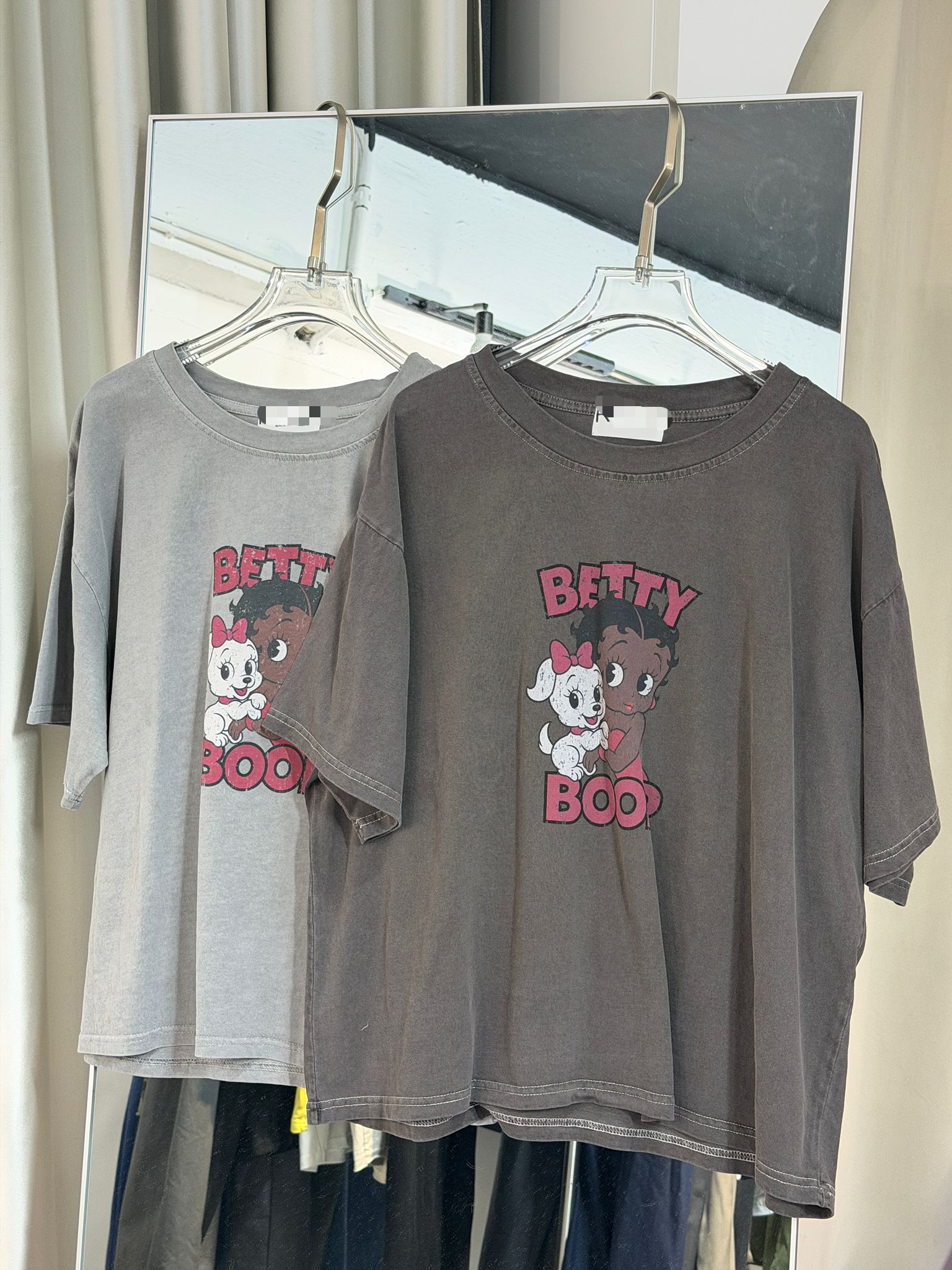 洗水卡通Betty Boop印花寬鬆Tee