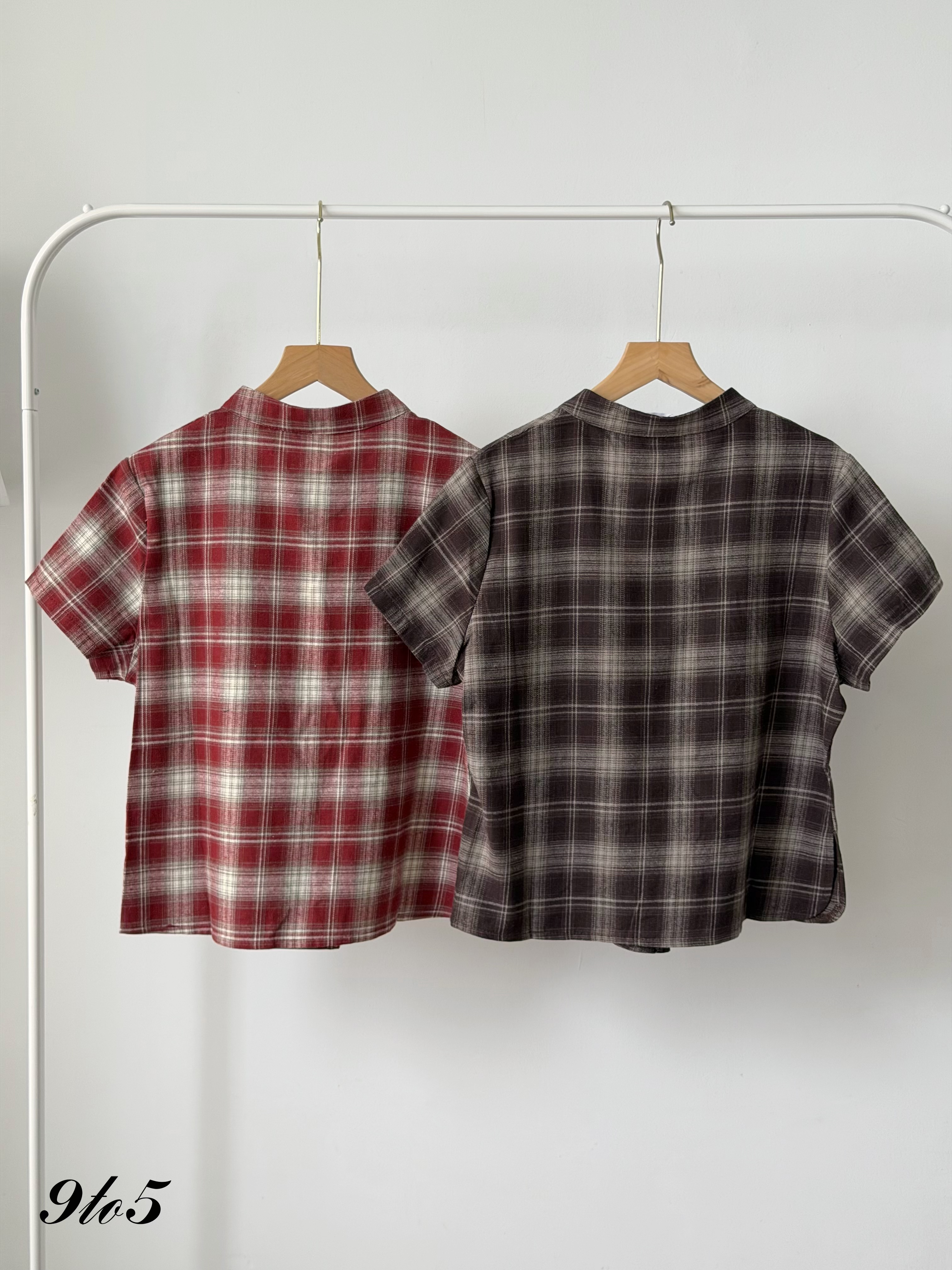 T4516 Vintage Checkered Cheongsam Top - 4 Colors