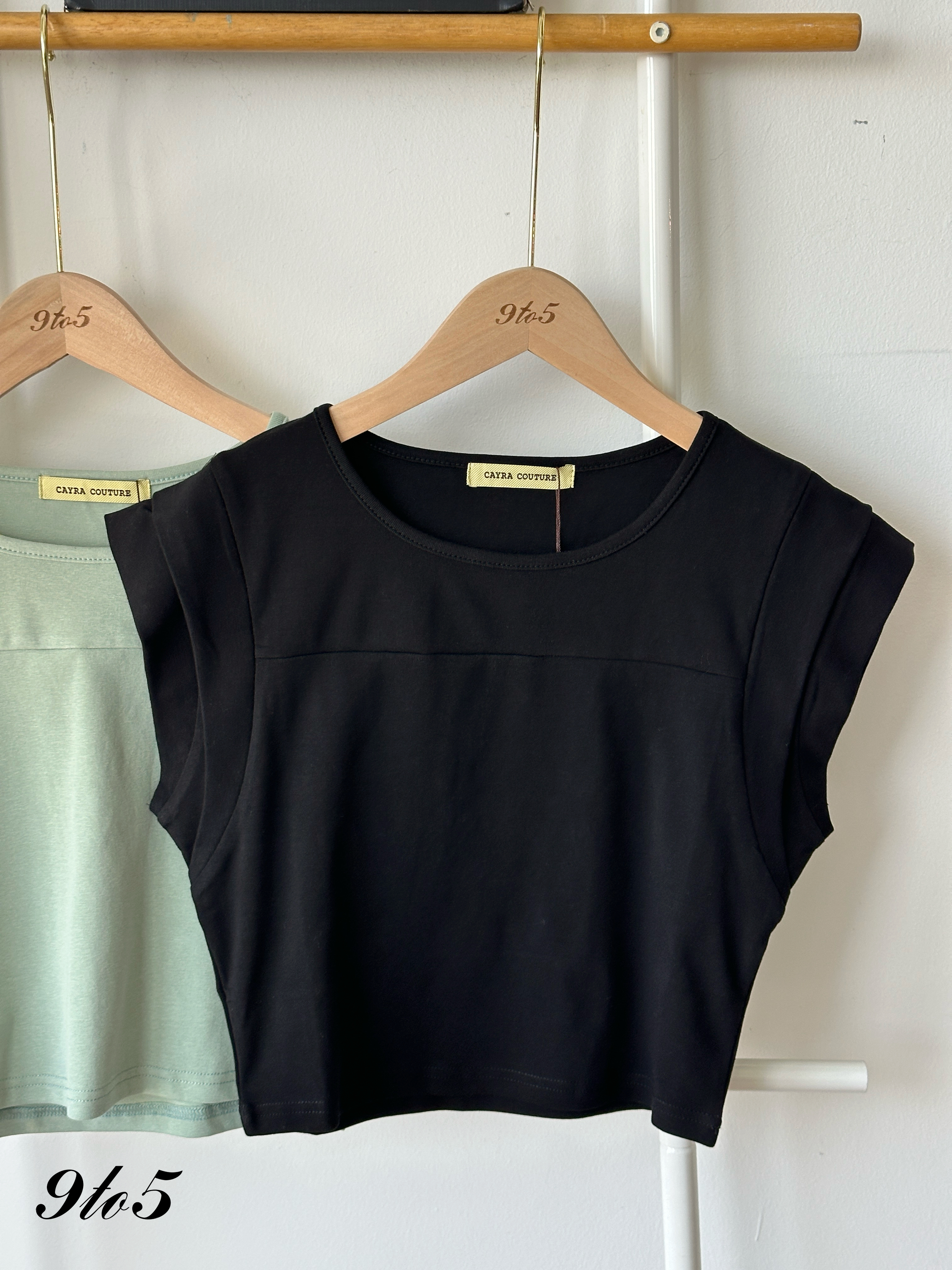 T4256 Double Layered Sleeves Top - 3 Colors 