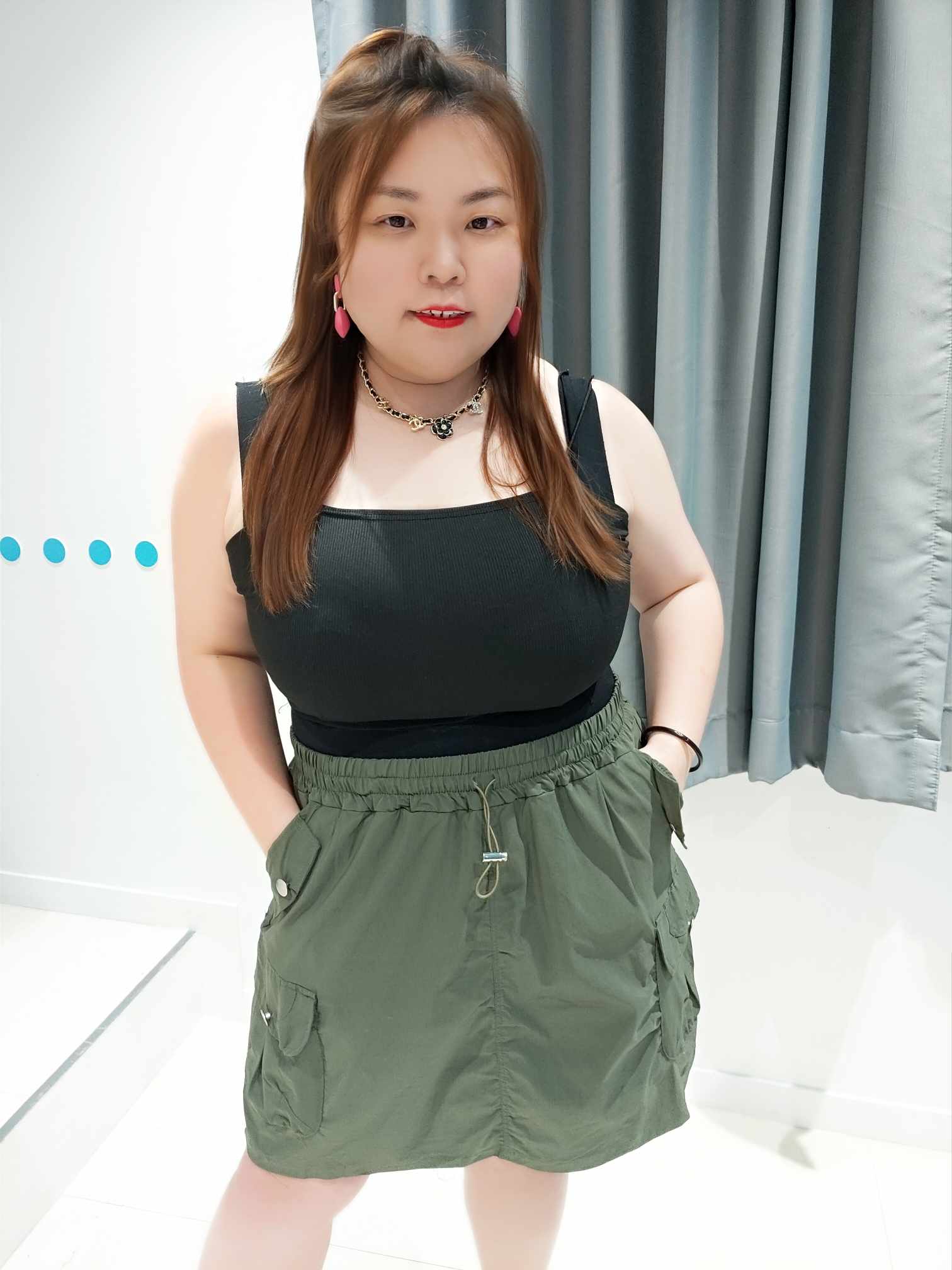 DSE02 绑带设计工装裤裙