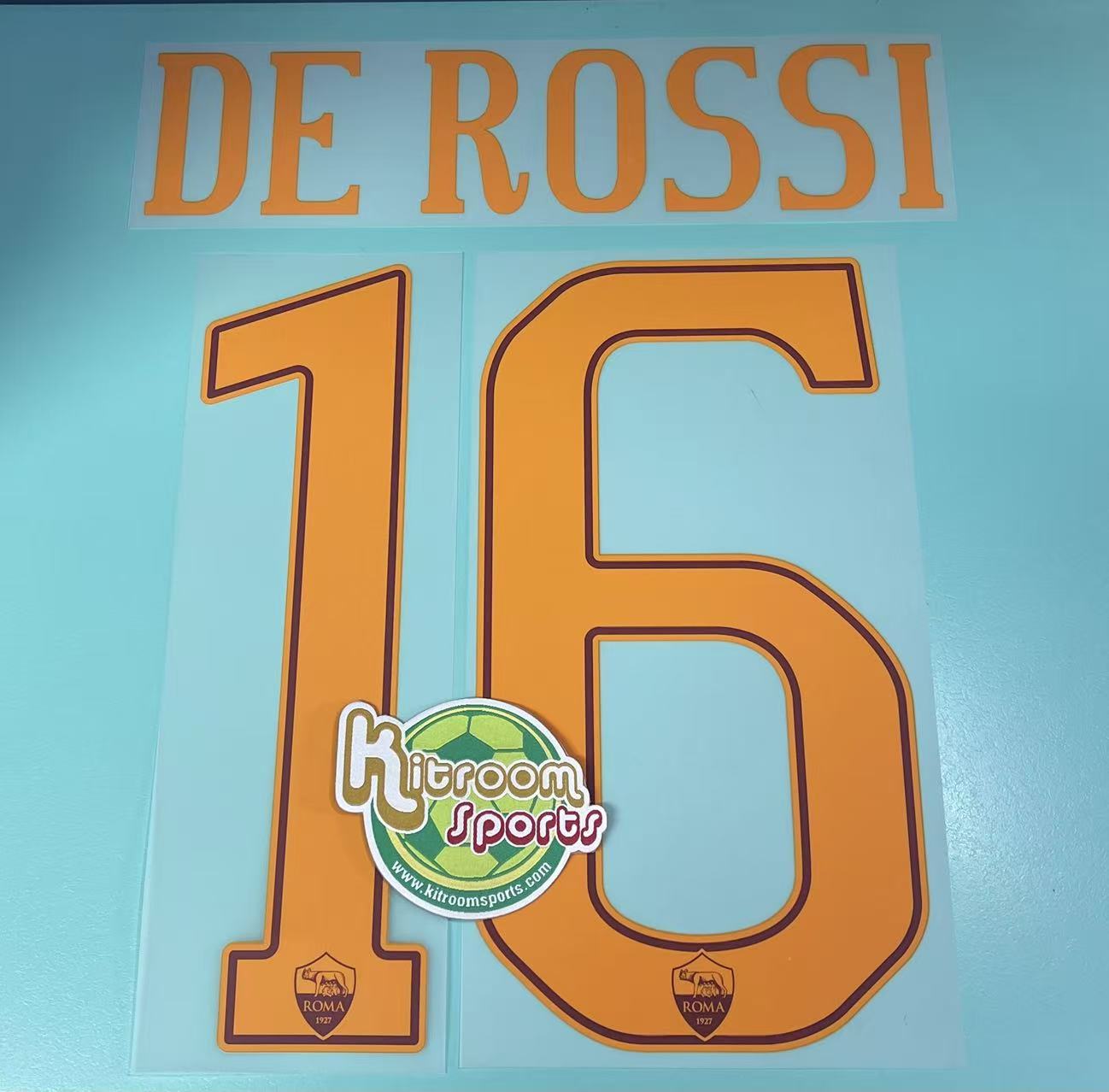 2016-17 Roma Home Nameset #16 DE ROSSI