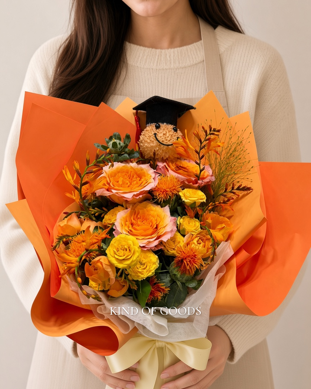 橙光畢業花束