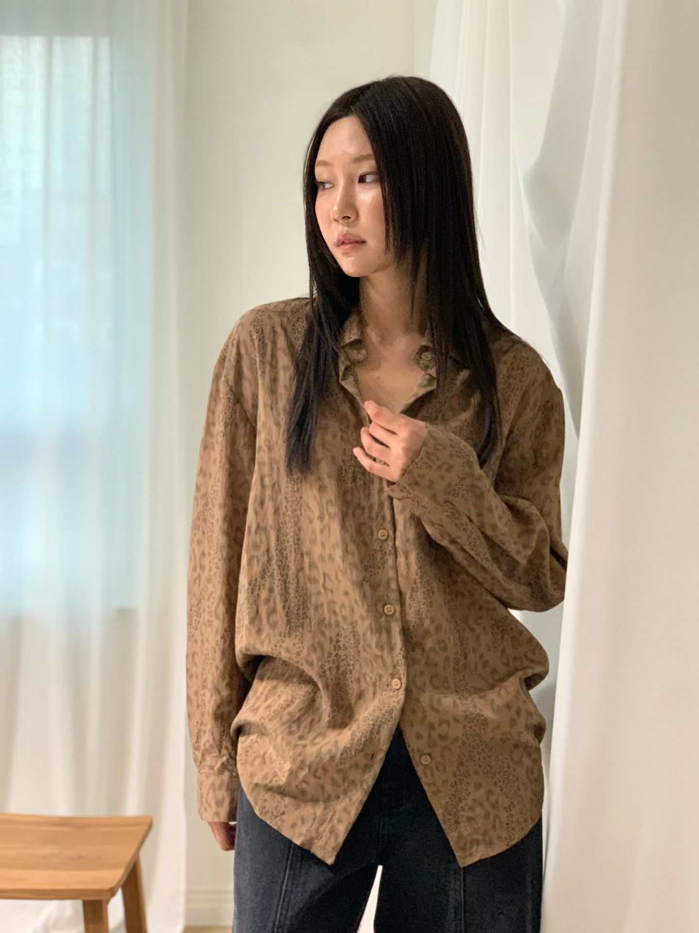 221494 豹紋恤衫