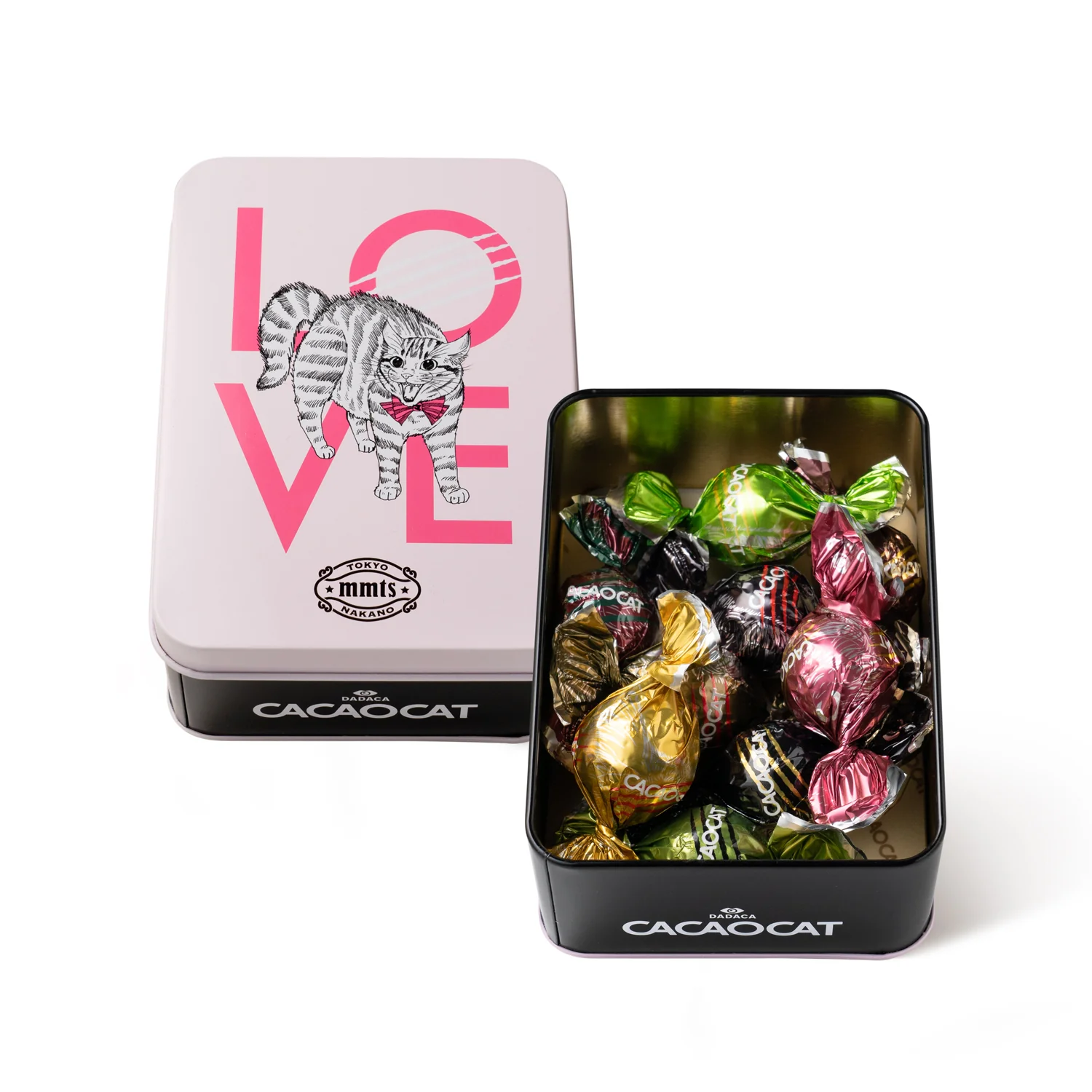 mmts x CACAOCAT 朱古力鐵罐 （6粒） - 淡粉紅色罐