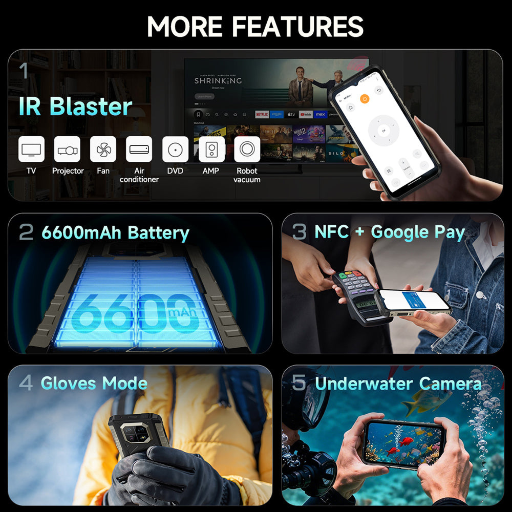 Ulefone Armor 22 Pro | 歐樂風 Armor 22 Pro | 4G | 三防手機 | 8+128/256Gb | 夜視鏡 | 3咭槽 | eSIM | NFC