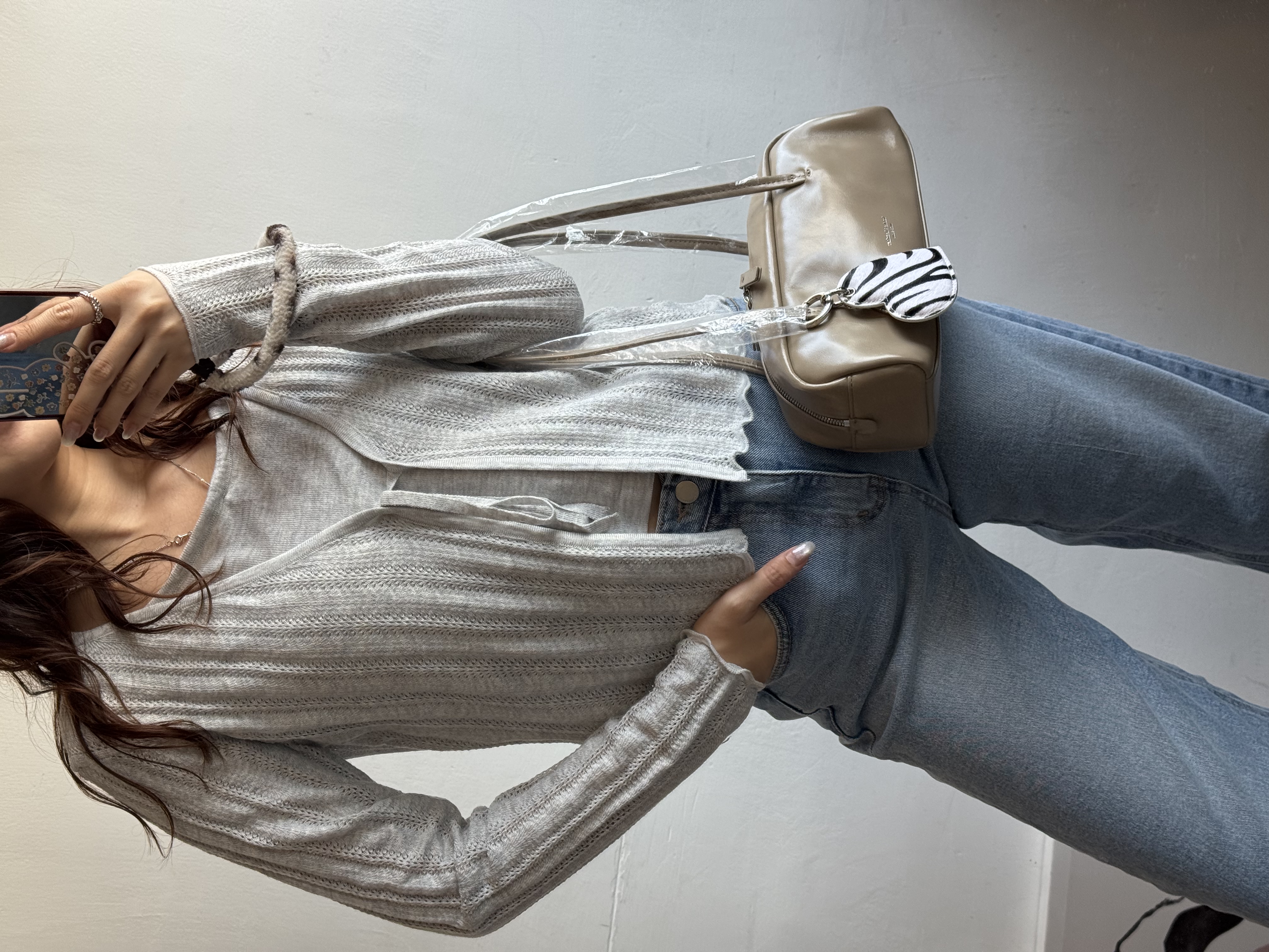 假2件前綁外套上衣