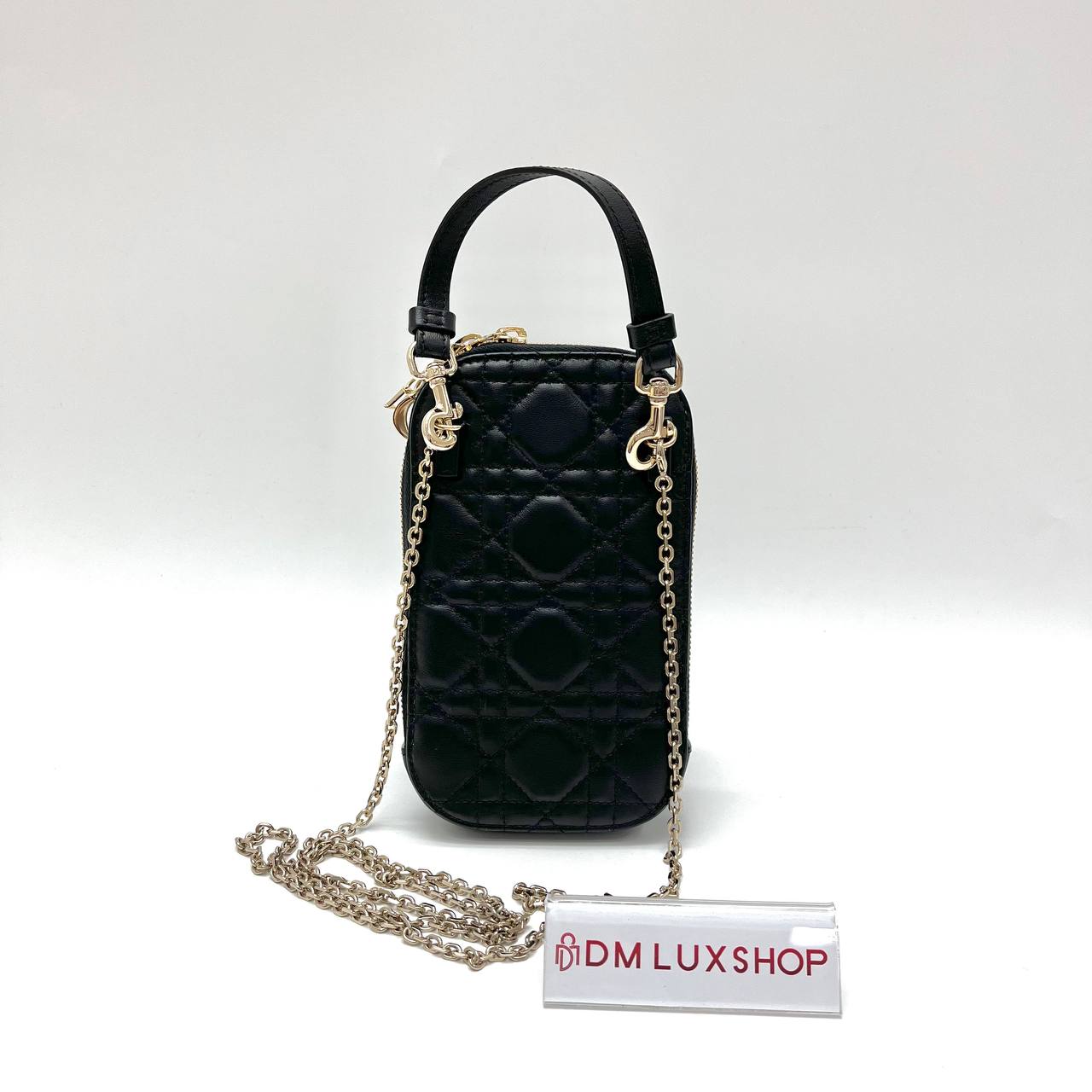 Dior Cannage Black Phone Holder