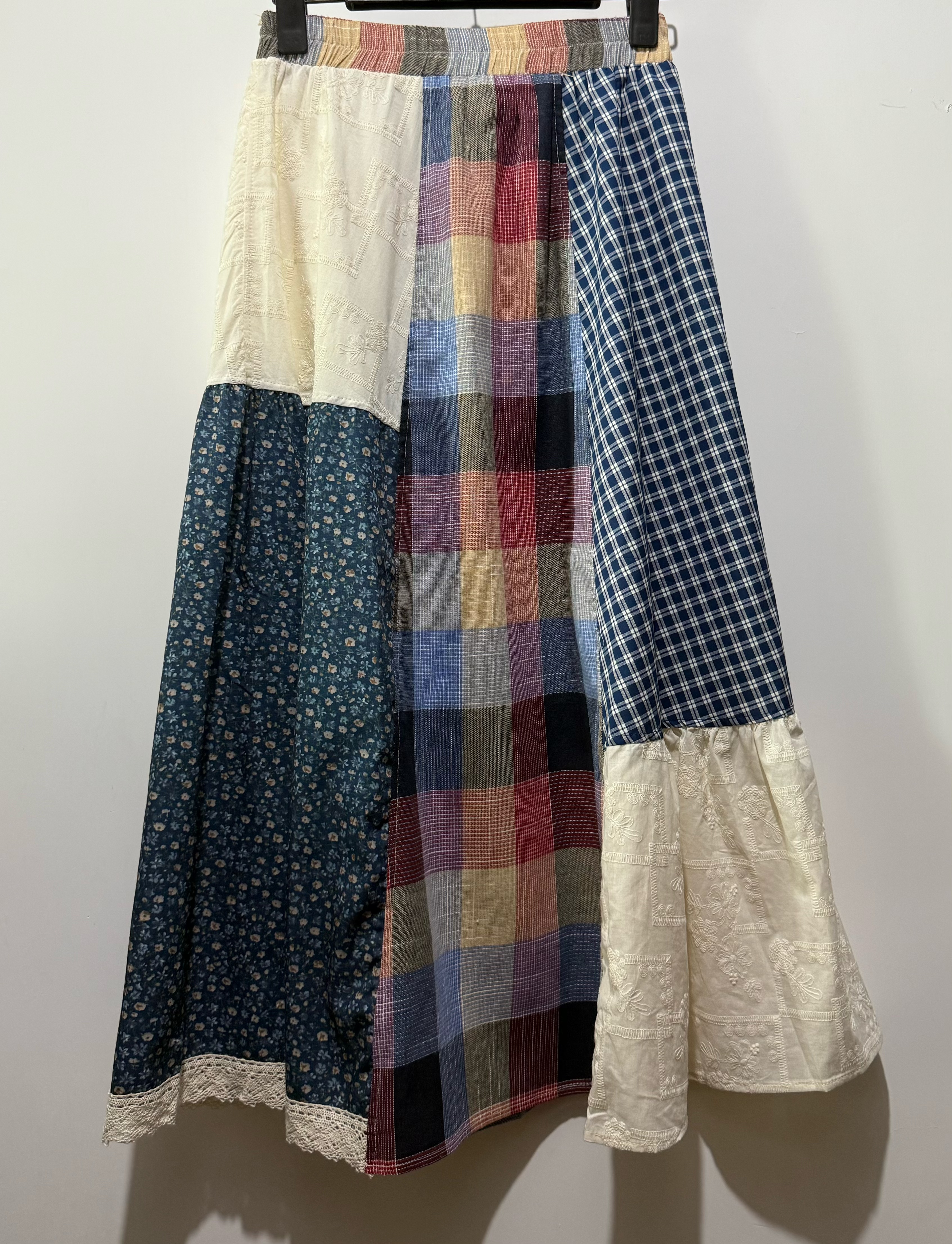 B00568 不規則拼布裙💙