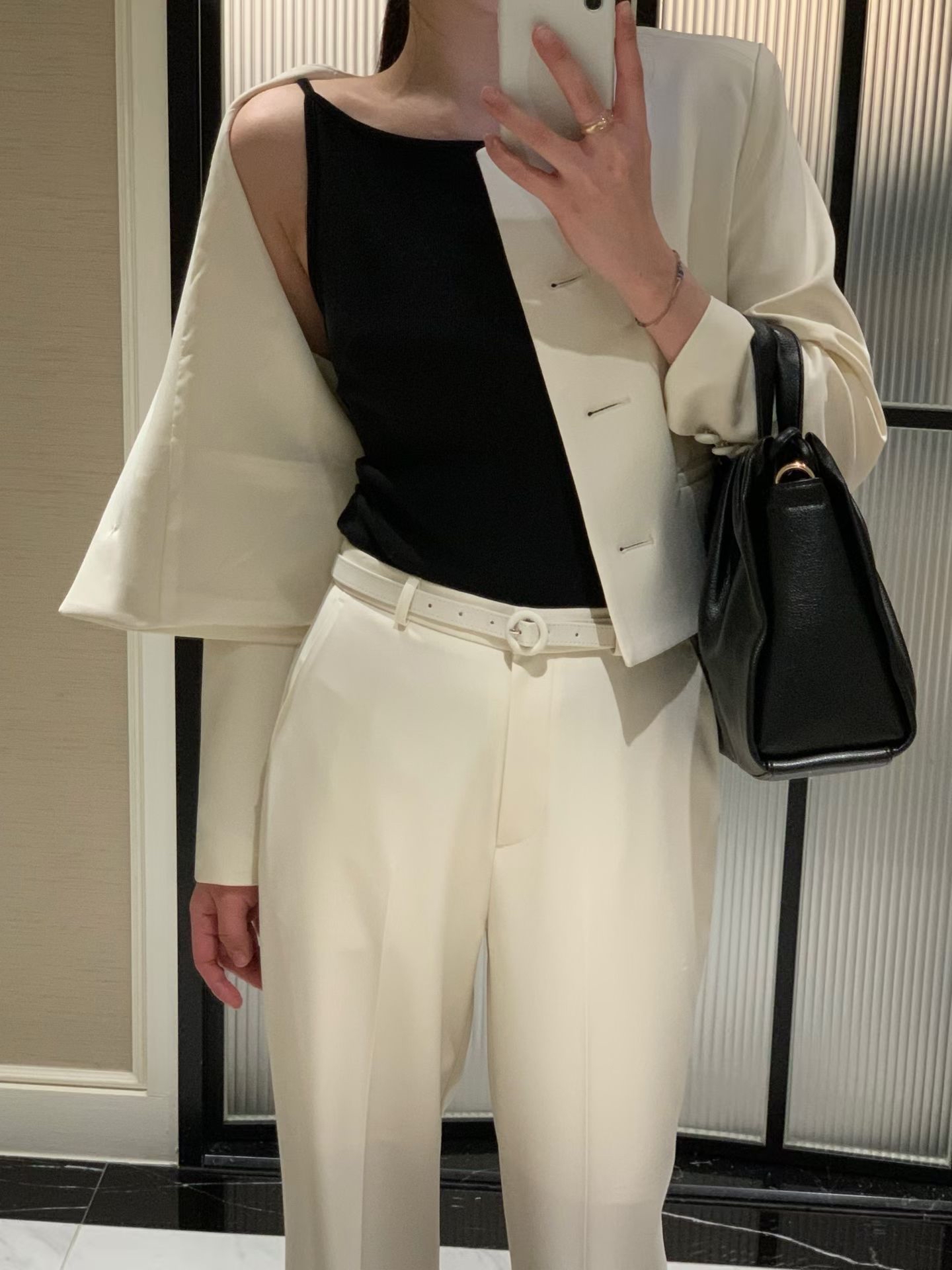 Elegant boat neck U-back cami top