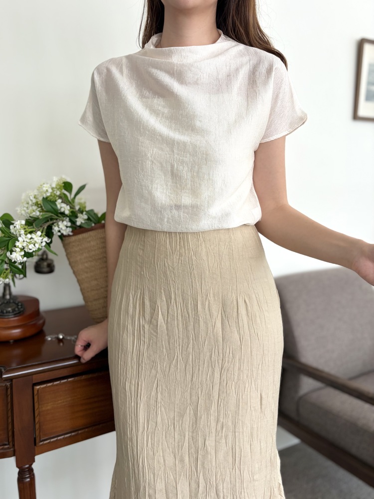 Odette Sheen Top (Ivory)