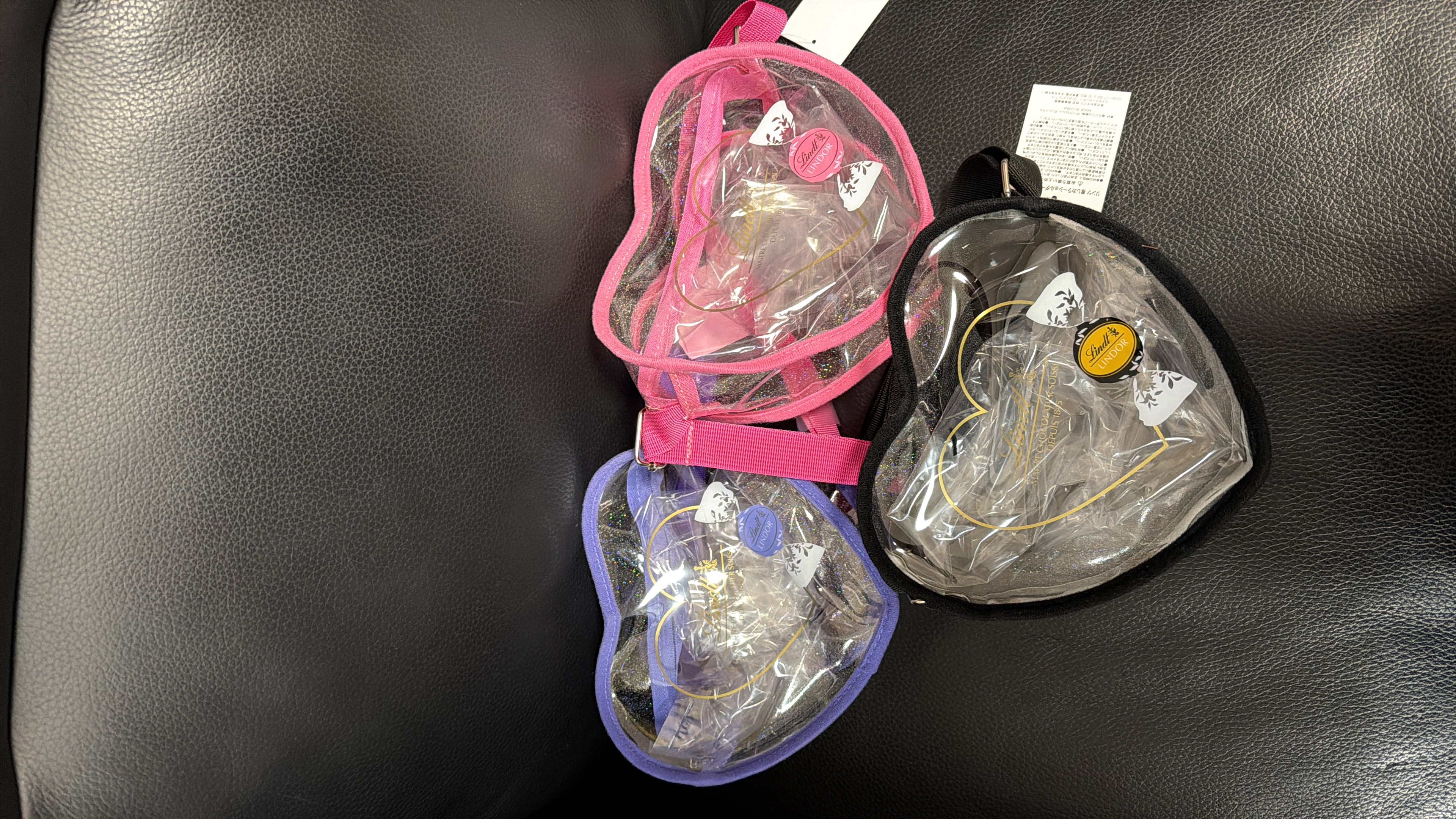 現貨 日本Lindt 心型透明斜孭袋