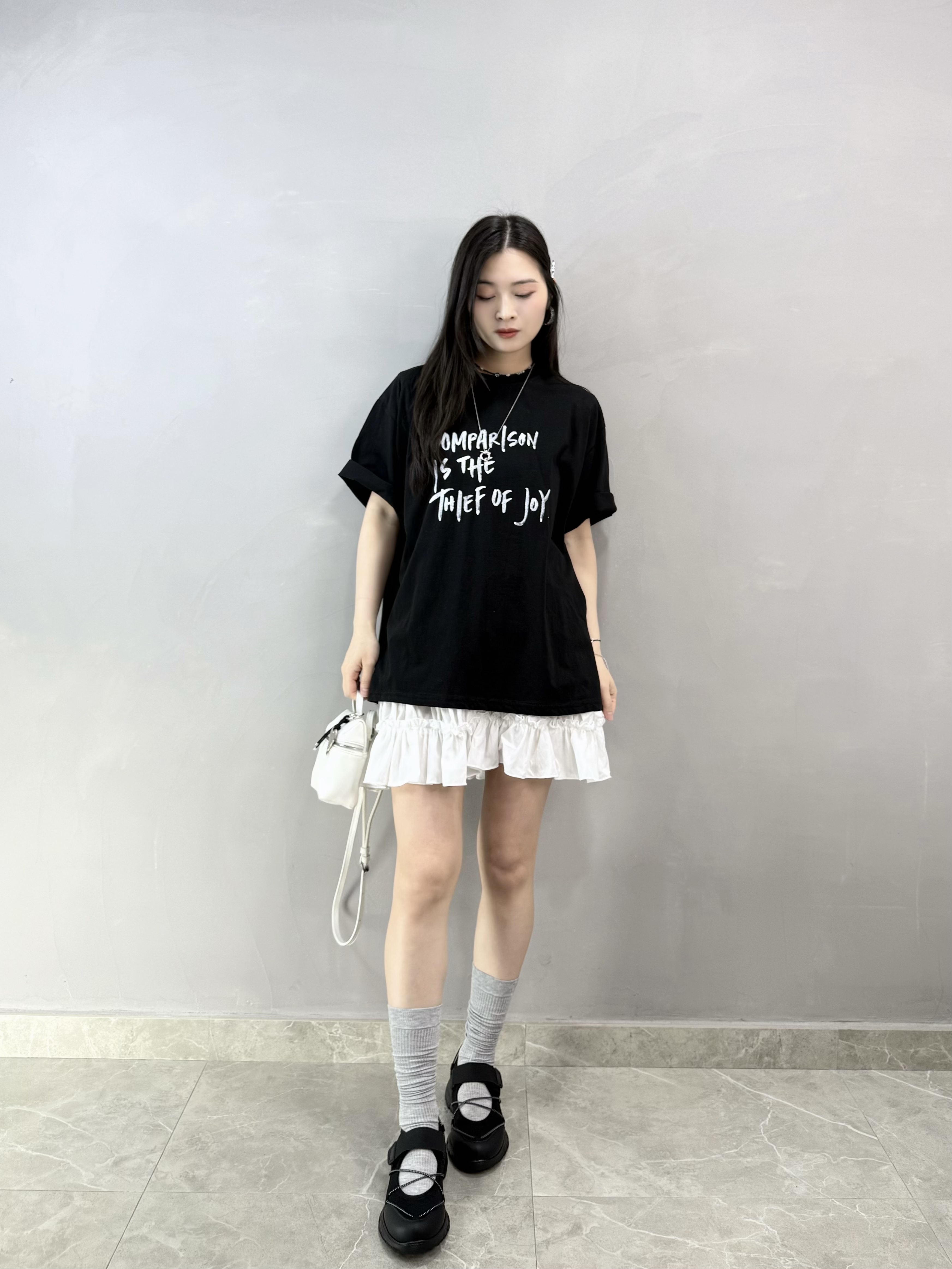 K61 側開叉英文字Tee