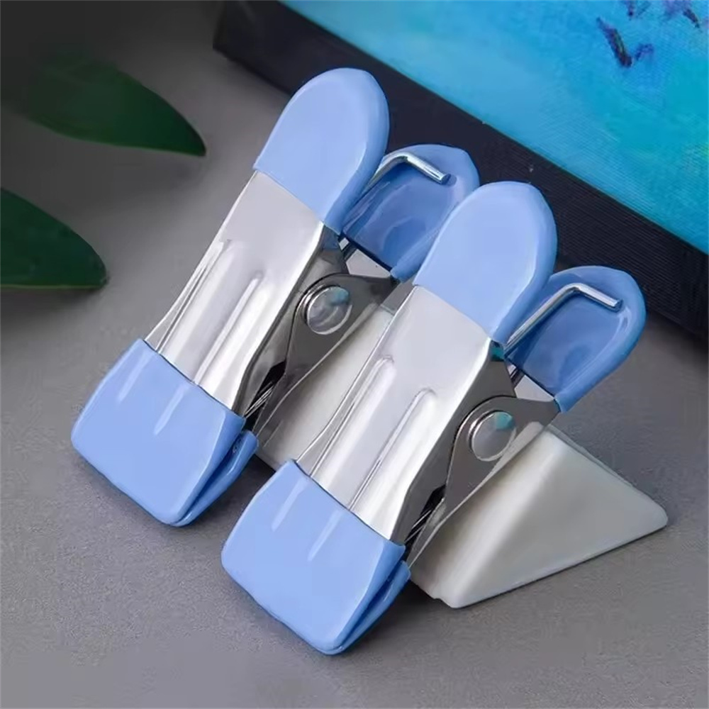 20x 不鏽鋼雙色曬衣夾 雙頭浸膠【不帶扣】 粉/藍/綠/黑/紅5色各4個混裝 UB0259