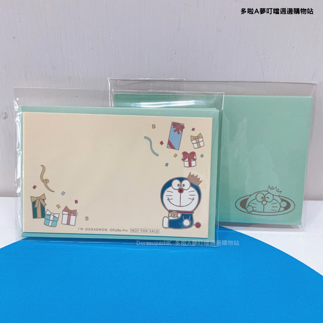 [現貨] 多啦A夢生日信封信紙 迷你心意卡｜Doraemon文具