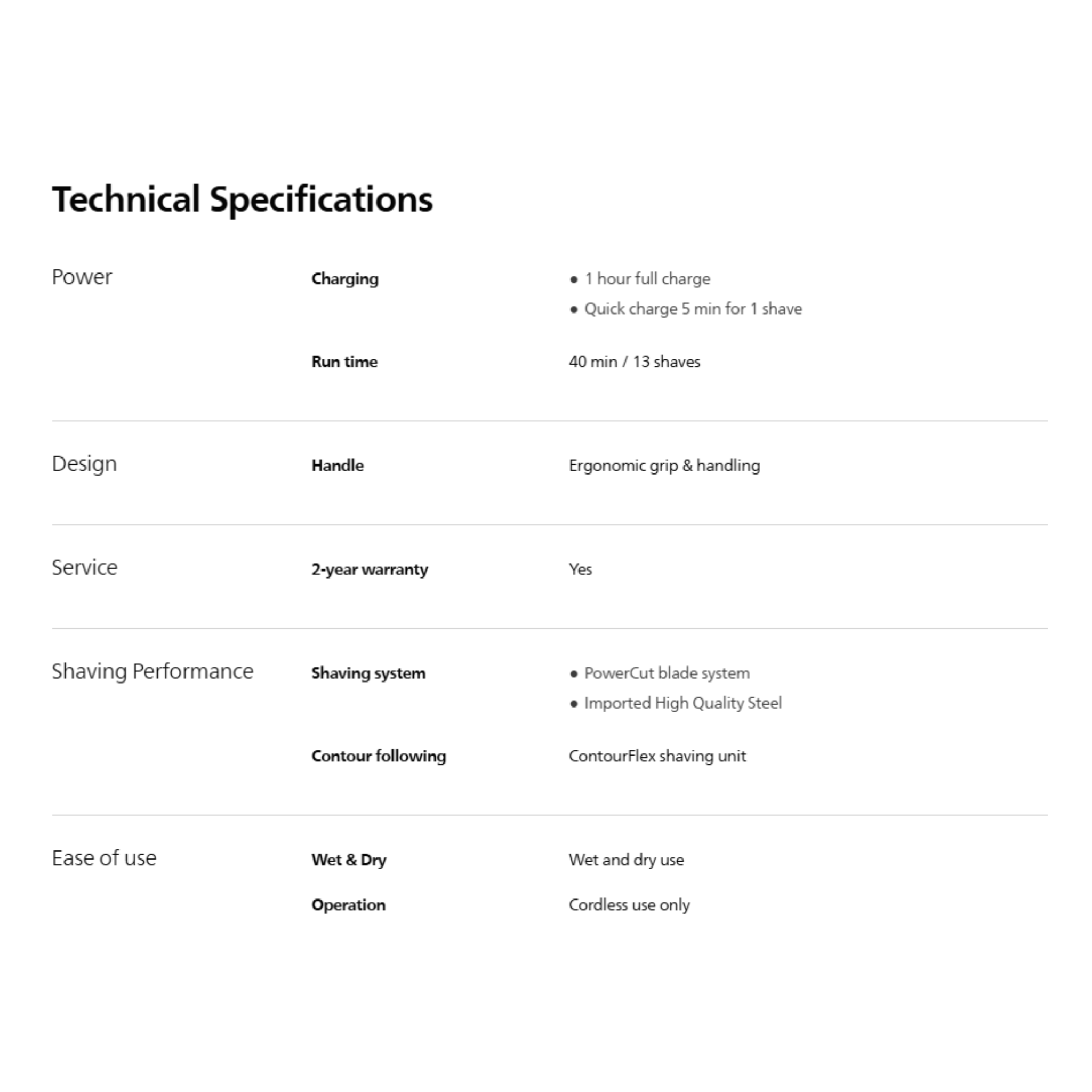 Philips Series 1000 Wet & Dry Electric Shaver (S1301/02)
