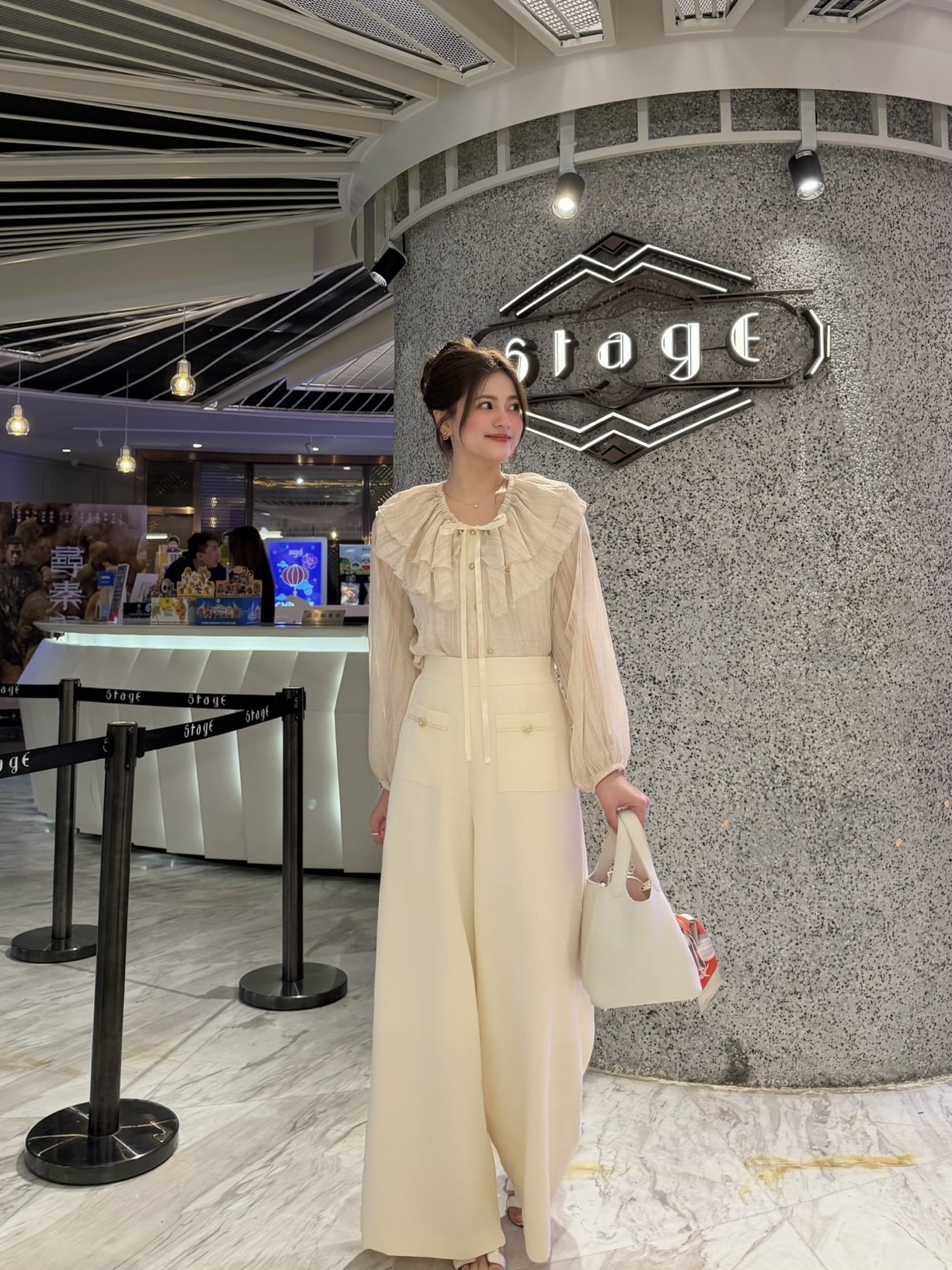 #HANNA-made# Classy Tweed Wide-leg pants