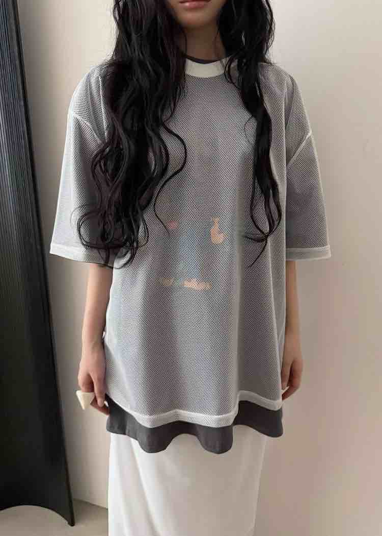 221263短袖網網tee