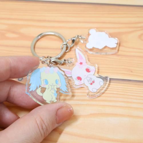 寶石寵物 Jewelpet 3連亞加力匙扣 露比 莎菲 奈娜 #P-SAG0107 [BANDAI] (IN-STOCK) 