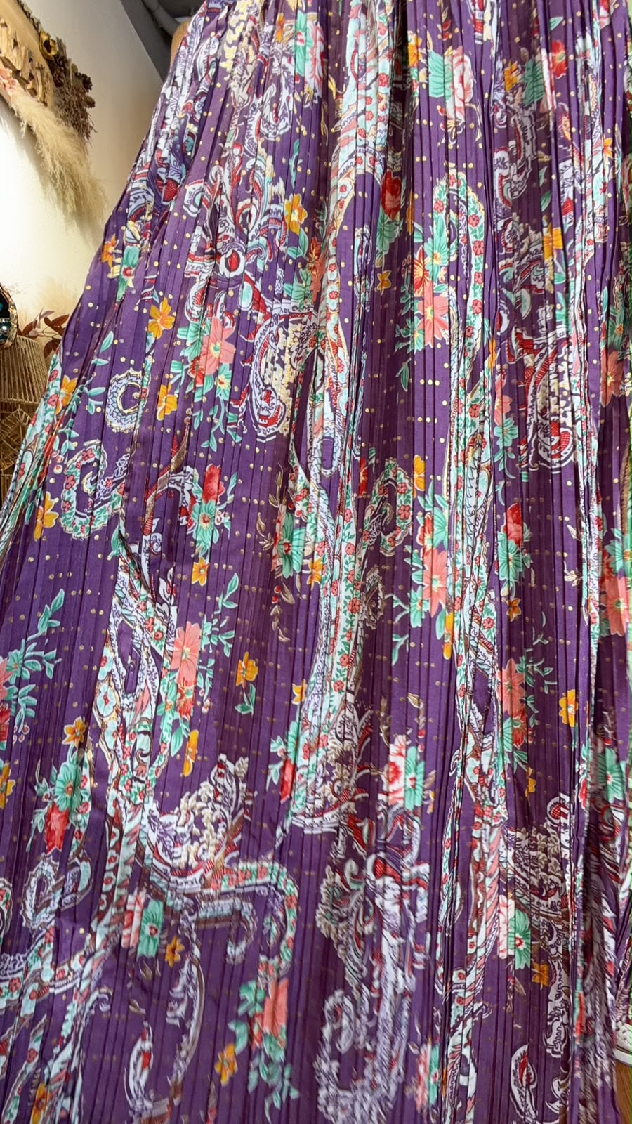 3537 Violet Sleeveless Top + Violet Skirt Set of 2