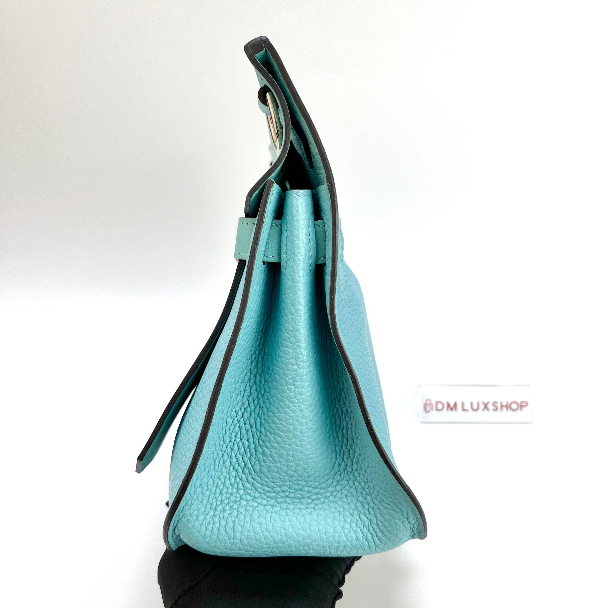 Hermes Jypsiere Bleu Atoll 28 Shoulder Bag PHW (Stamp Square T, Y: 2015) 