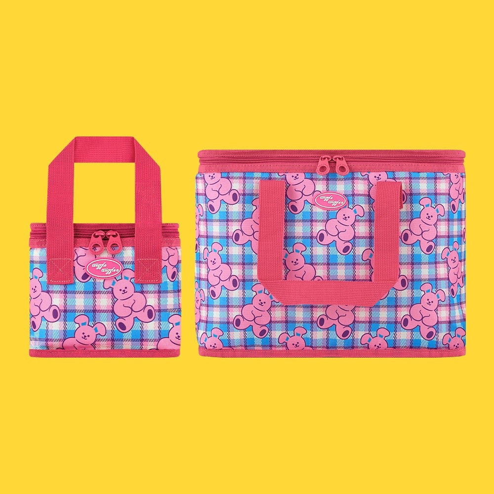 Wiggle Wiggle Check Bunny 系列保溫袋