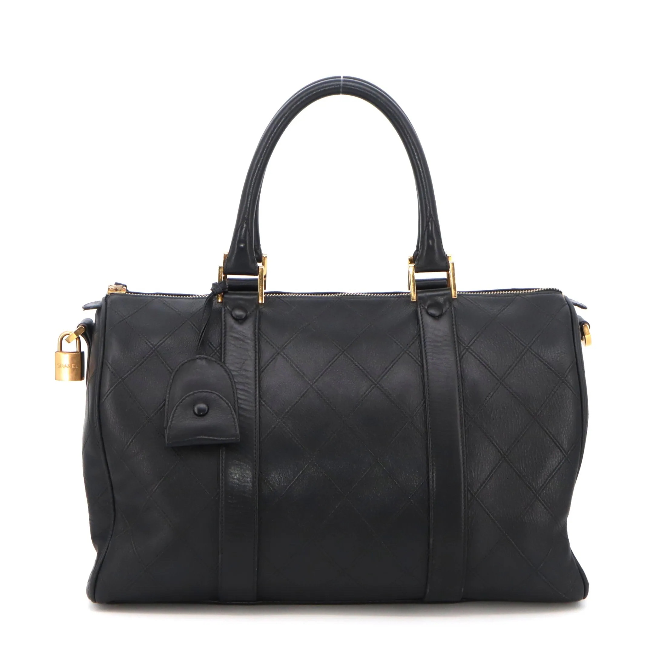 Chanel Bicolore Lambskin Boston Bag