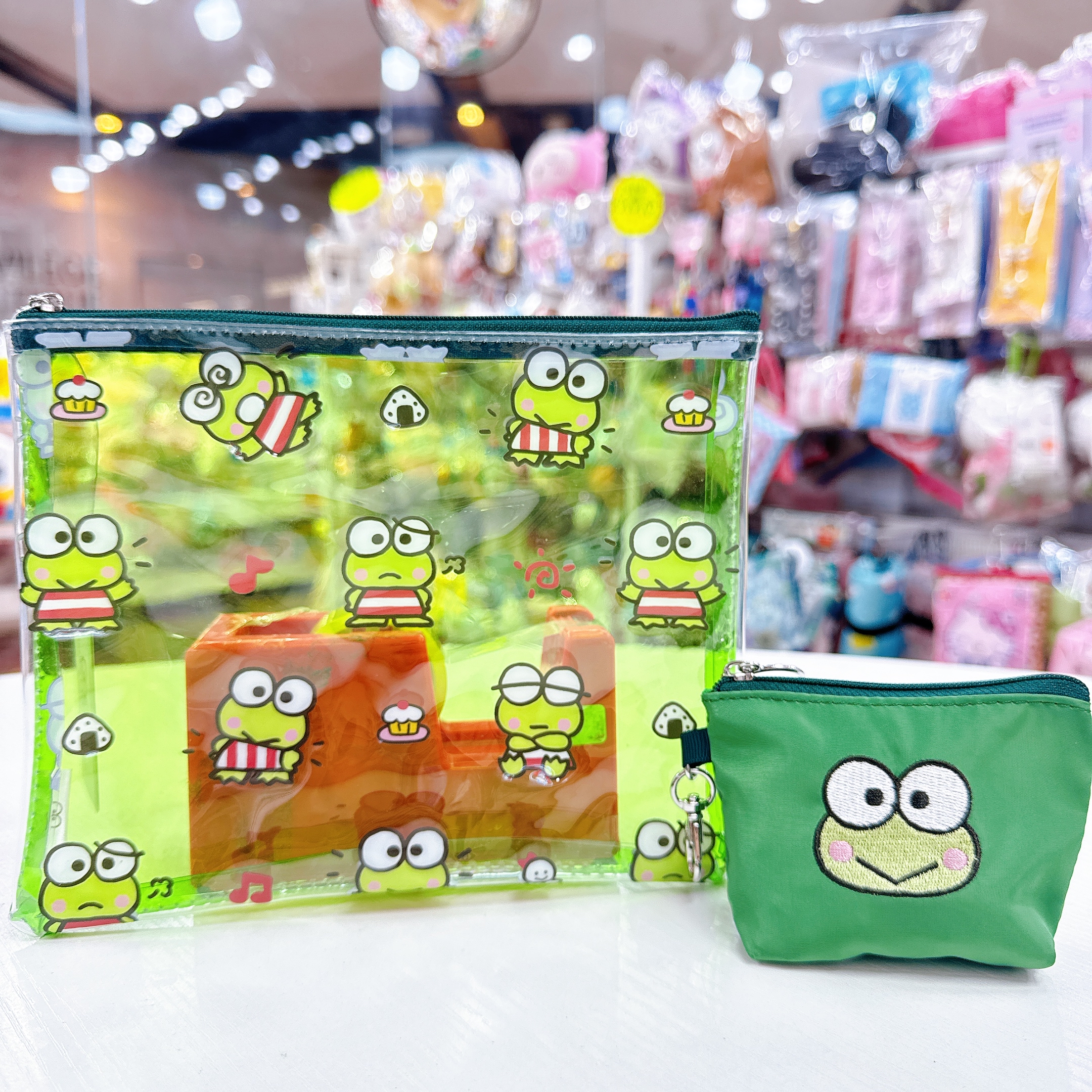 日本直送Sanrio 新款青蛙仔透明拉鍊袋/散子包