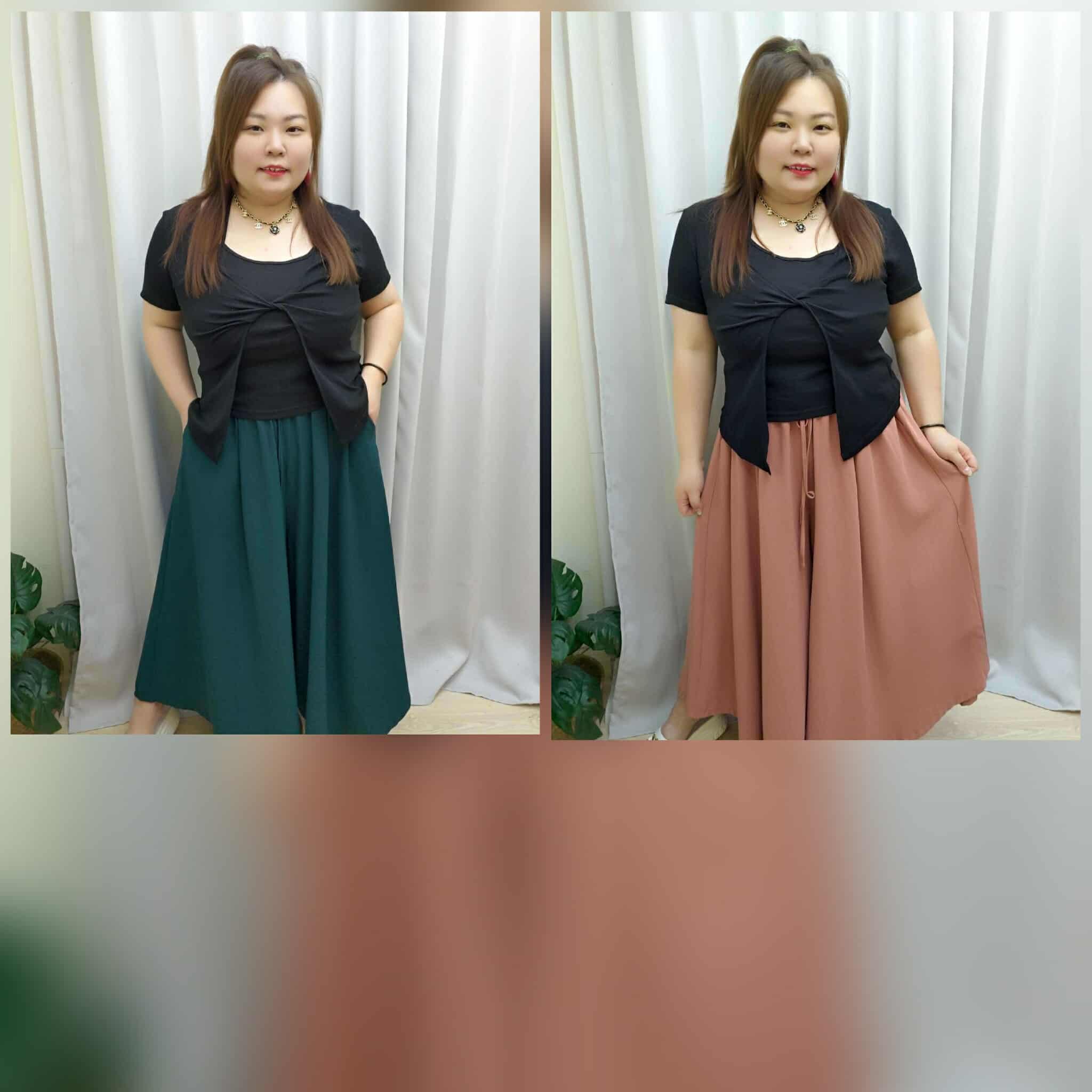 TW#667 单色简约款设计宽裤