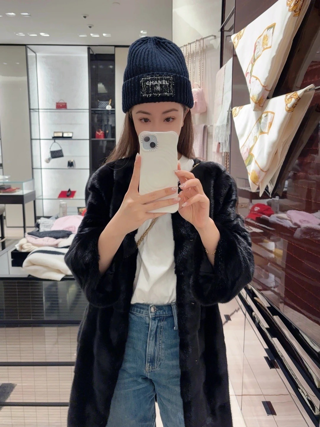 【原單】CHANEL 經典 Logo 羅紋針織冷帽