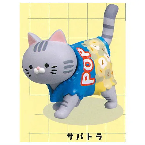 🇯🇵日版 QUALIA 日本零食袋 貓咪 OKASHI NA KONEKO 扭蛋 サバトラ 銀色虎班貓